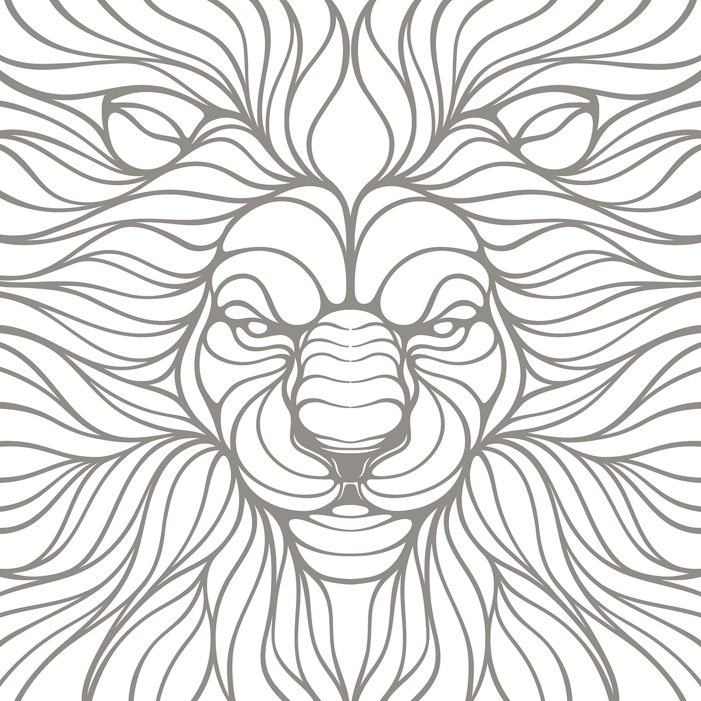 lion wood laser engraving Interior pride Mane eyes