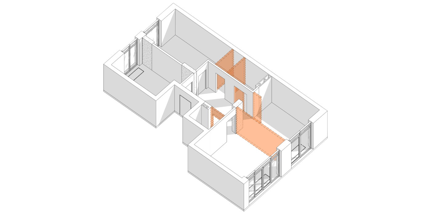 minimalistic modern apartment N.Team Interior design architecture visualization kiev functional