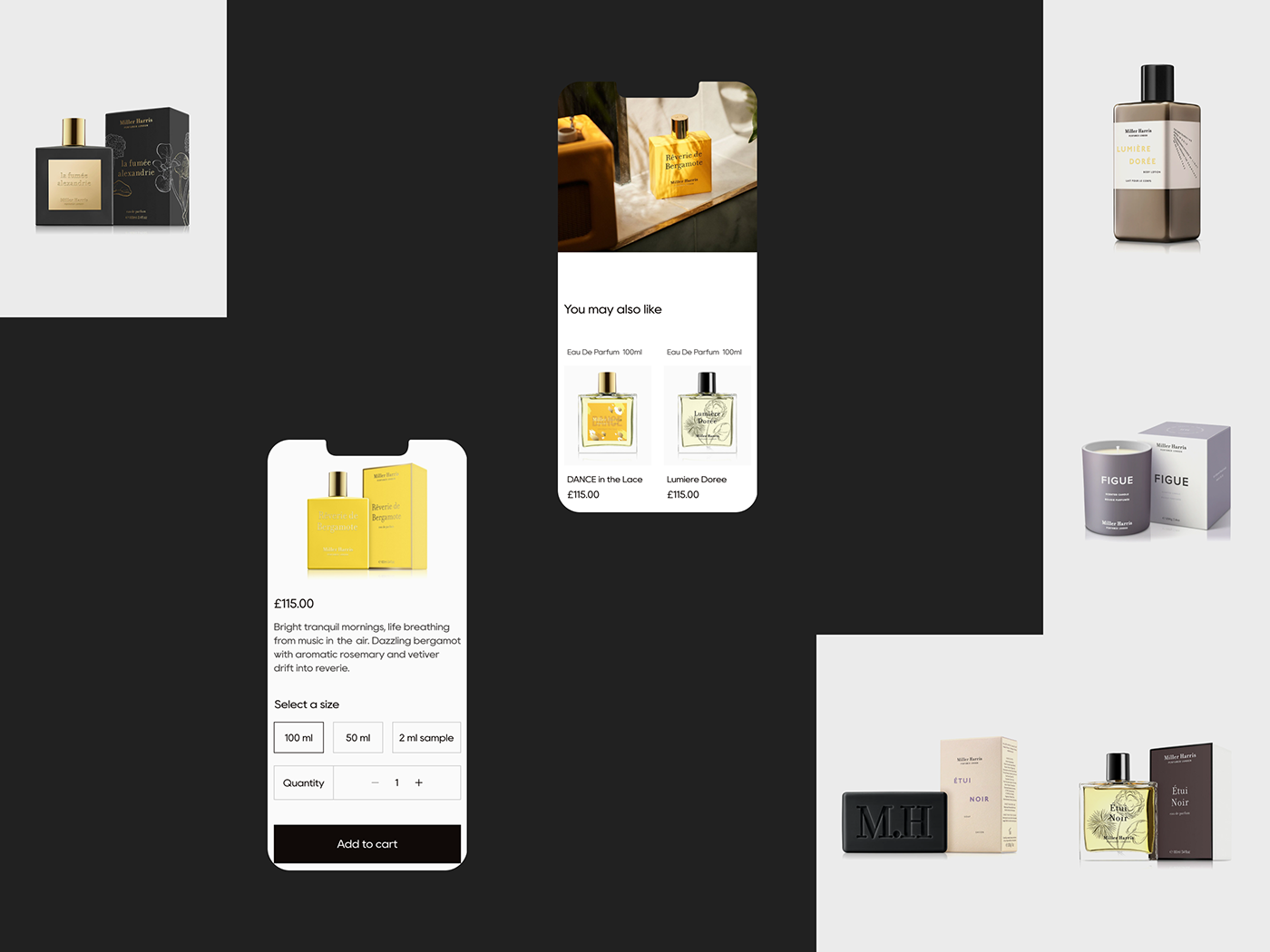 e-commerce Figma Fragrance online store redesign ui design UI/UX uprock user interface Web Design 