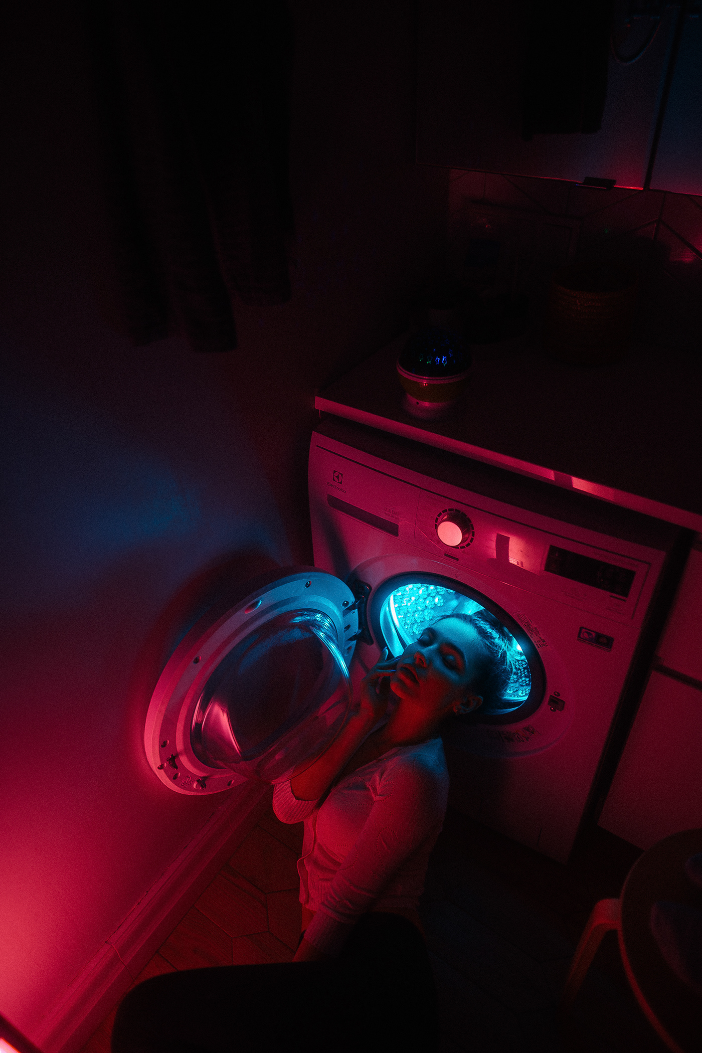 art artwork girl inside laundry photoshop portrait Washing machine washingmachine woman
