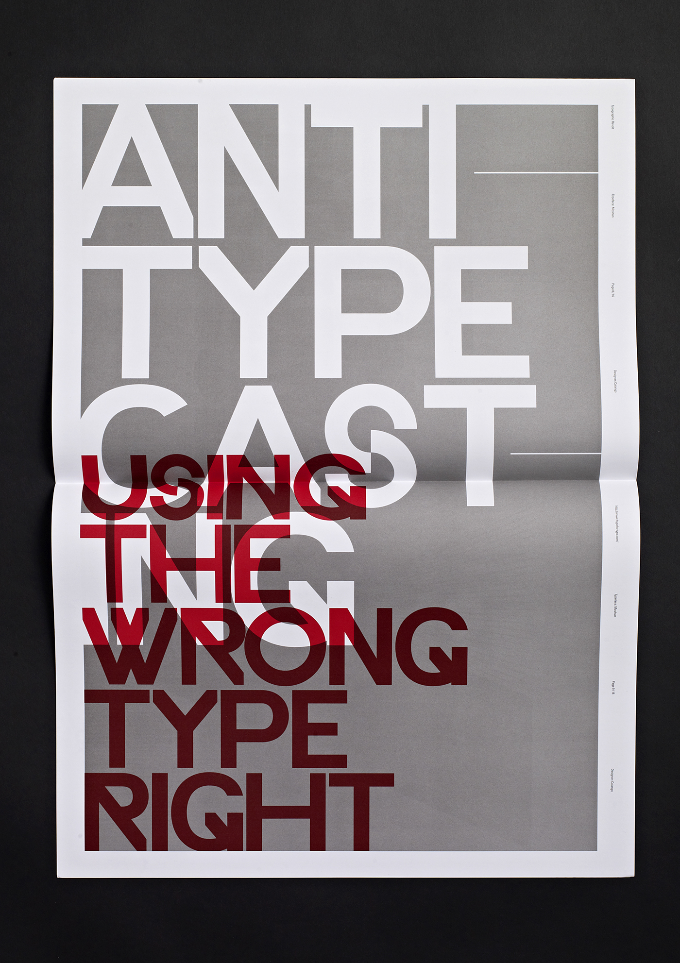 hypefortype non-format sawdust type design direct mailer Booklet Alex trochut posters red black White Neo Deco New Modern Otto Typographic Revolt revolution type print folded poster sexy grid grids