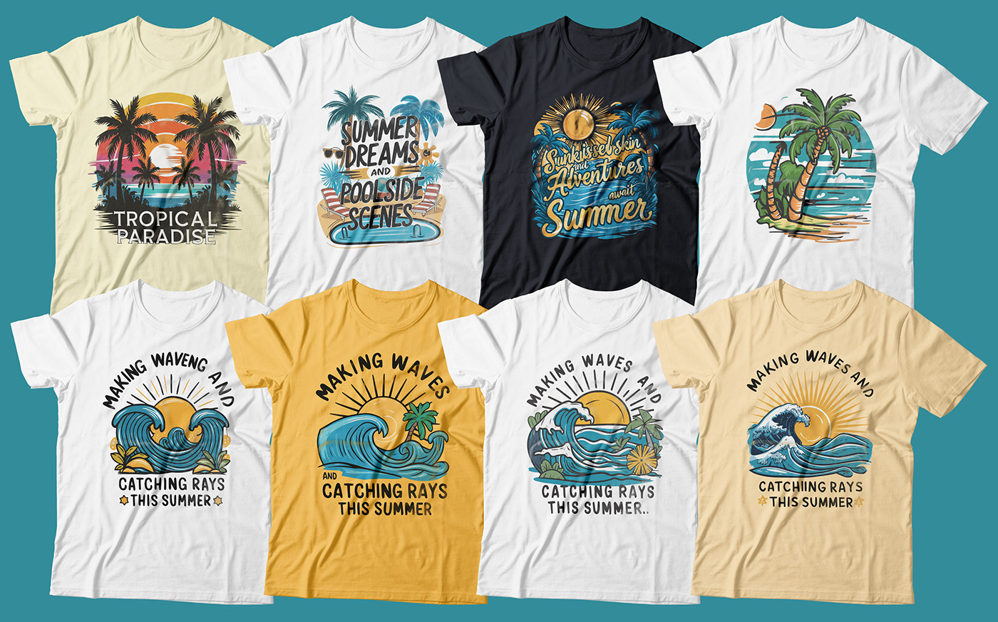 Summer T-Shirt Summer T-shirt design Summer vibes best designer t-shirt Best Summer T-Shirt CUSTOM SUMMER T-SHIRT Low cost T-shirt Design Summer T-shirt Bundle Summer T-shirt designs