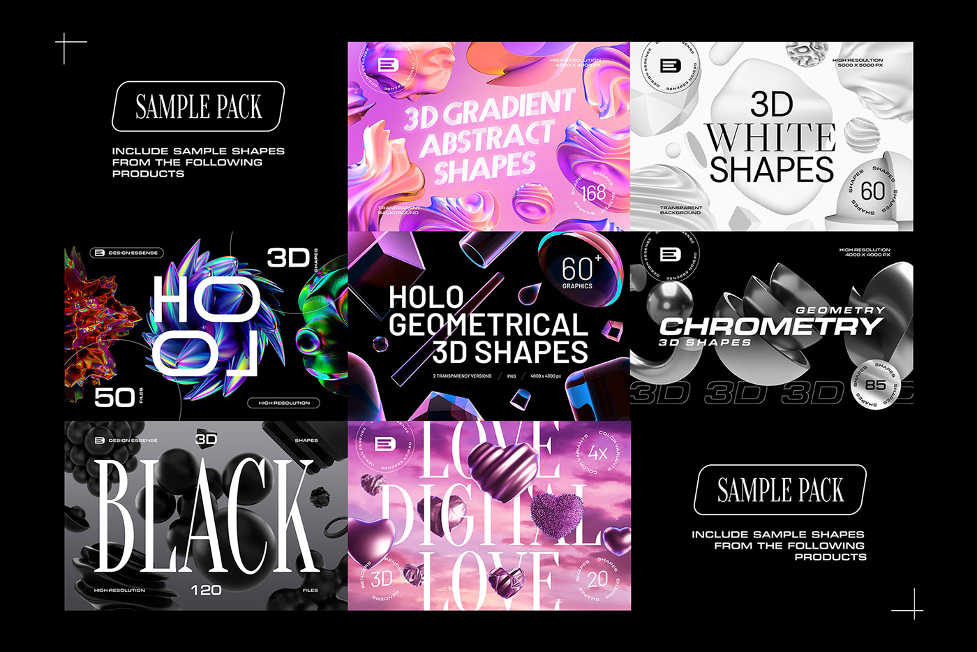 3D assets download free futuristic holo geometric abstract holographic free download