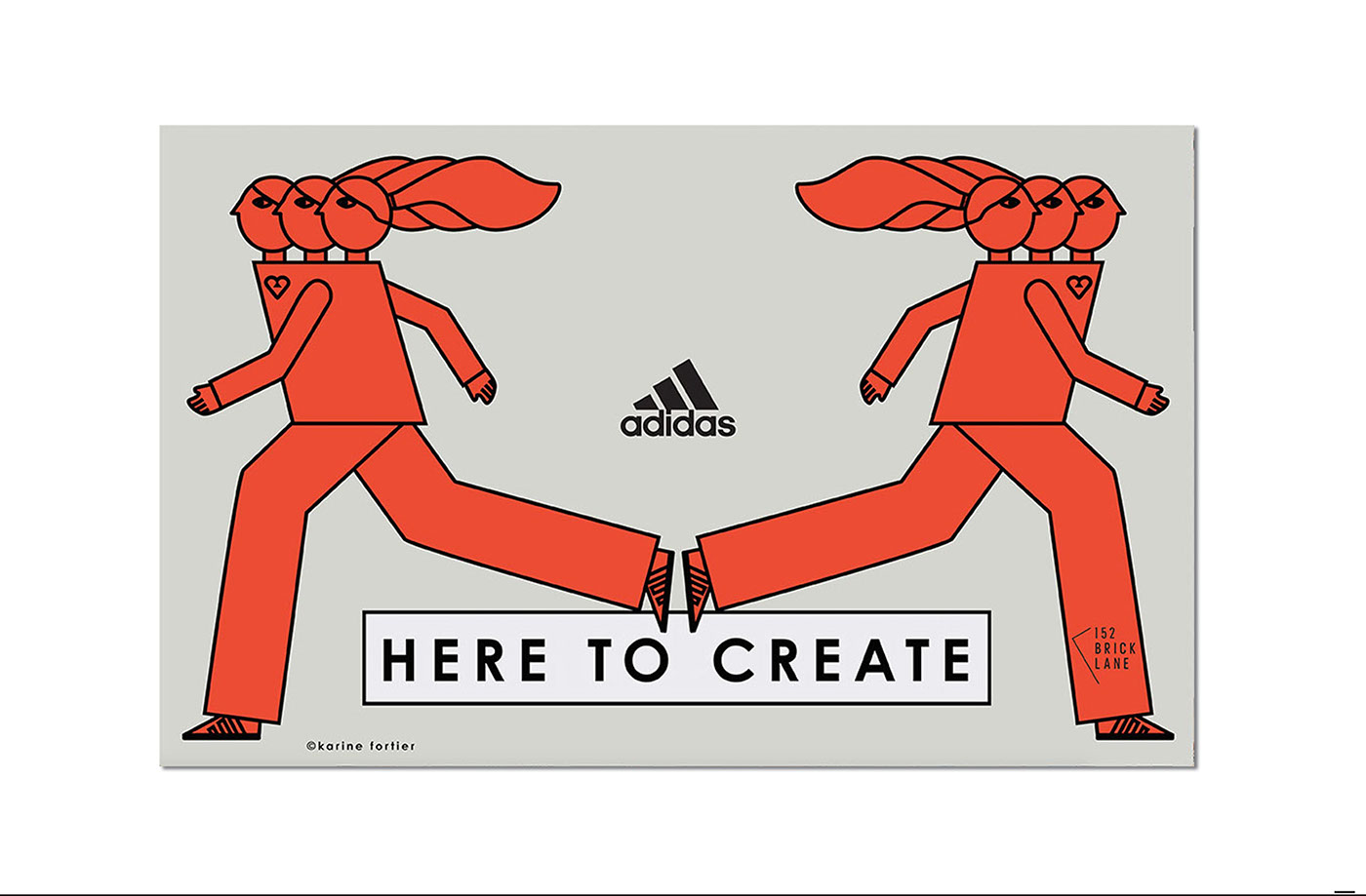 campaign digital illustration adidas graphic design  Apparel Design