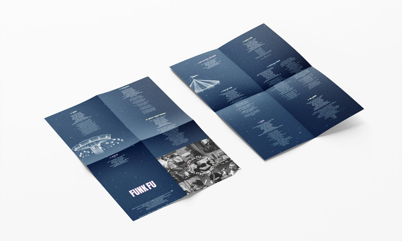 ILLUSTRATION  leaflet design funk band Album Cover Design Album Cover Art