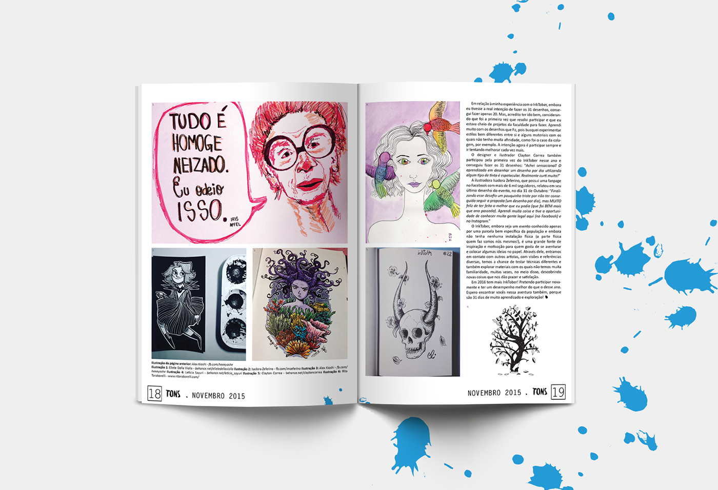 magazine revista projeto acadêmico editorial artes Ilustração desenho grid design gráfico