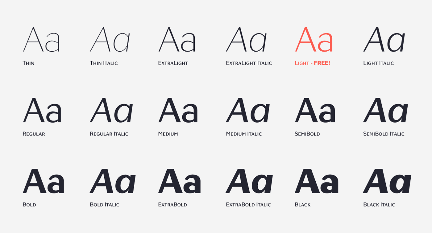 font free sans serif slab contemporary modern legible contrast elegant