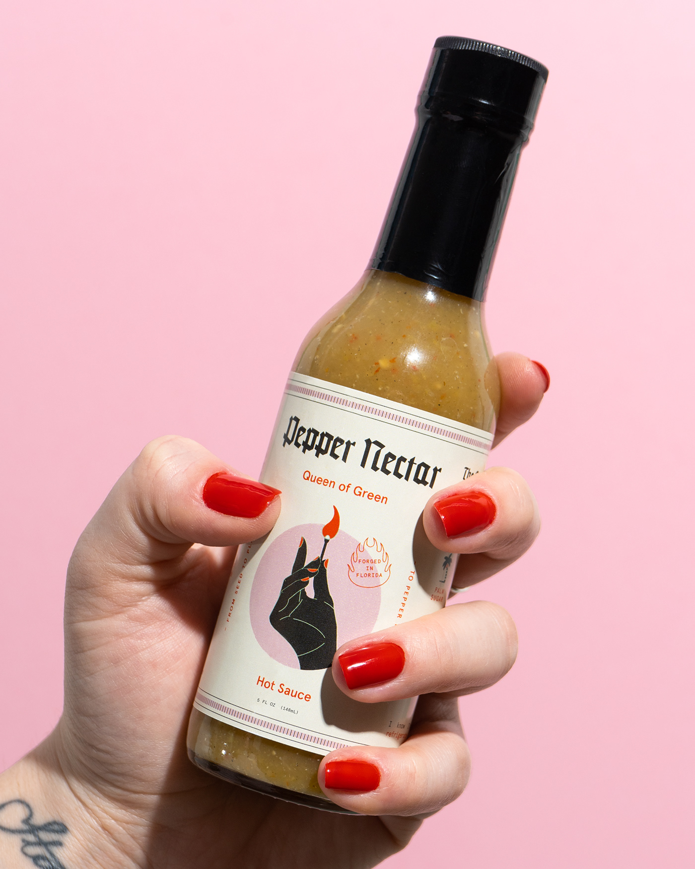 bottle brand identity branding  food photography hot sauce ILLUSTRATION  Label logo Packaging Photography 