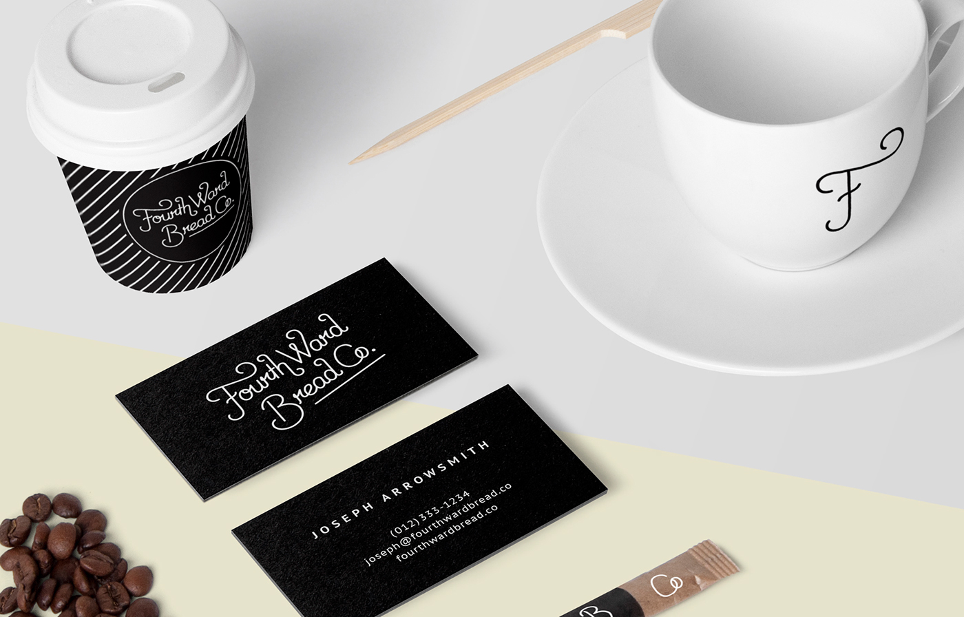 lettering logo brand business card bakery Coffee cafe type Script