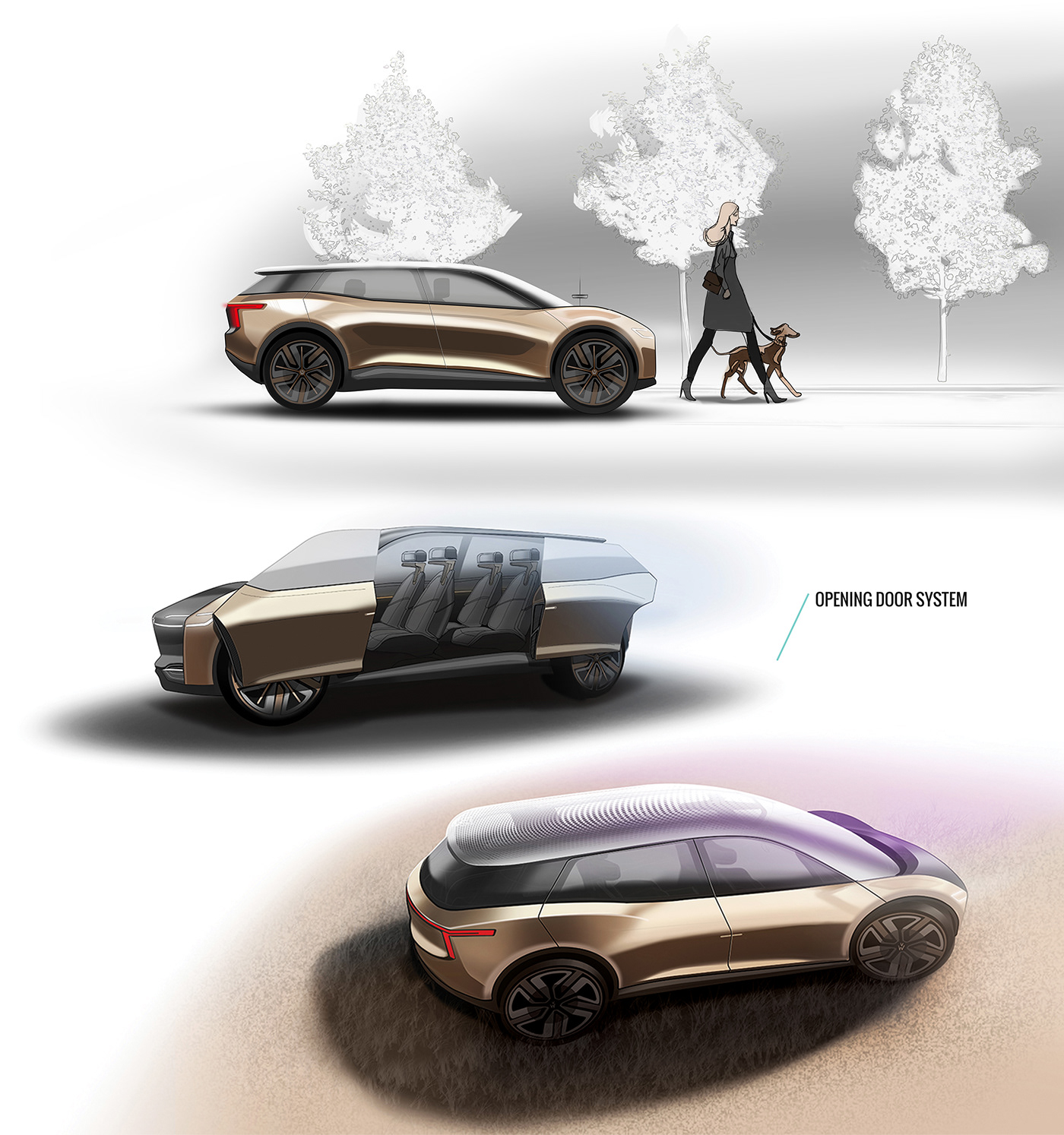 volkswagen compact van car Transport automotive   exterior autonomous concept ID