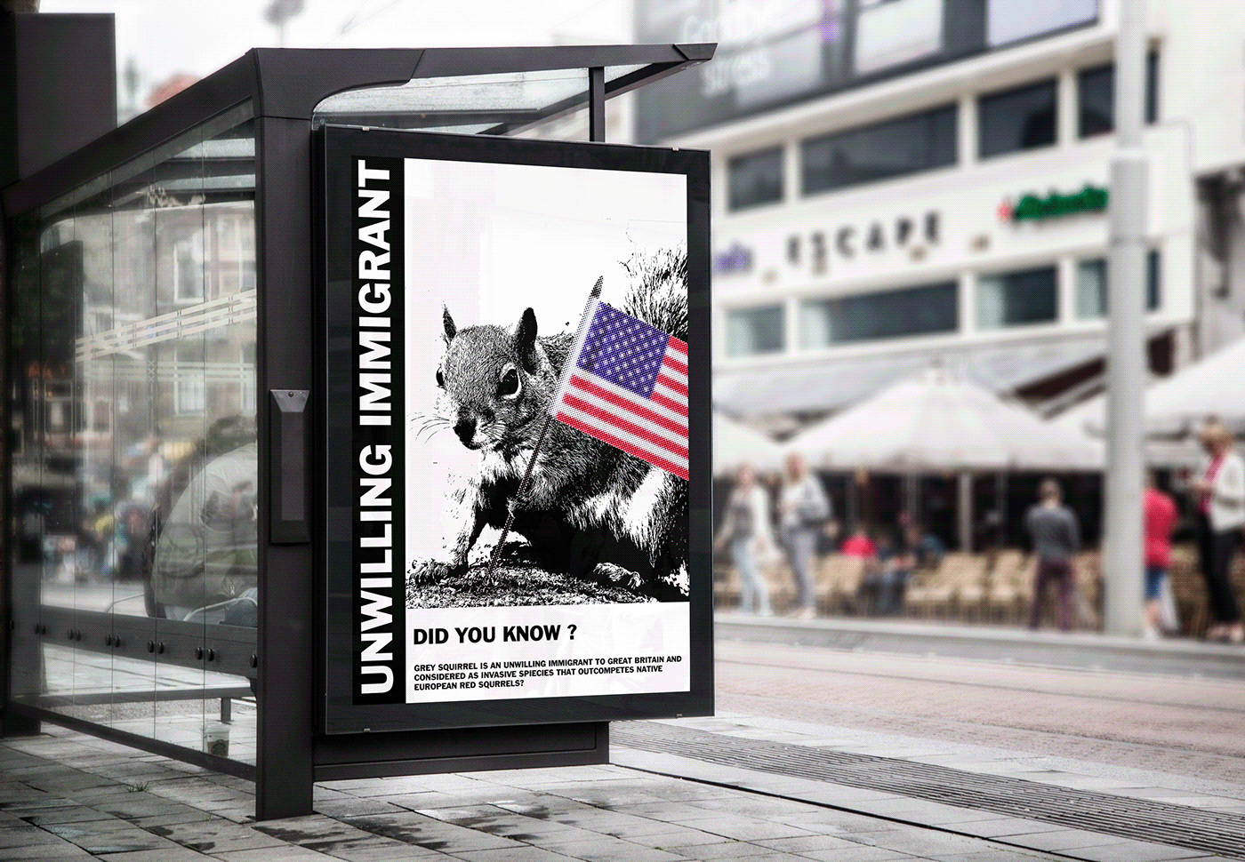 immigrants poster animal welfare Poster Design action scc black and white bw social action uni project Unwilling
