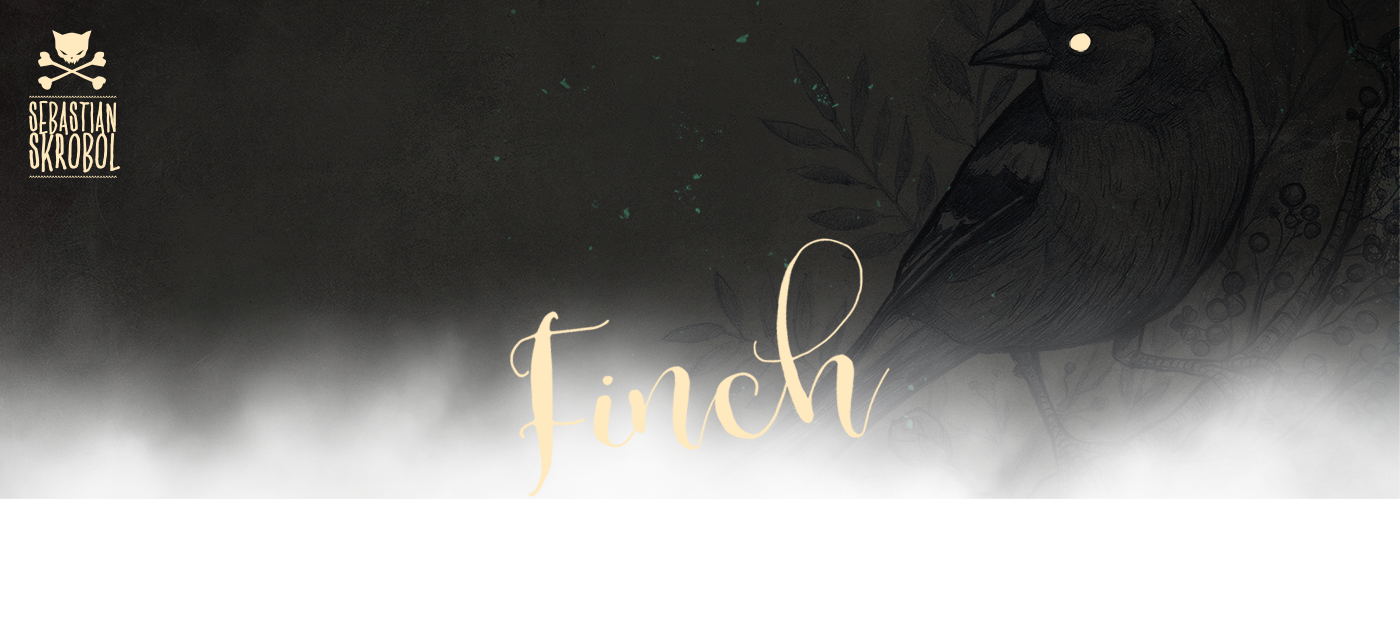 Finch bird Nature moon young adult pencil dark creatice cover book