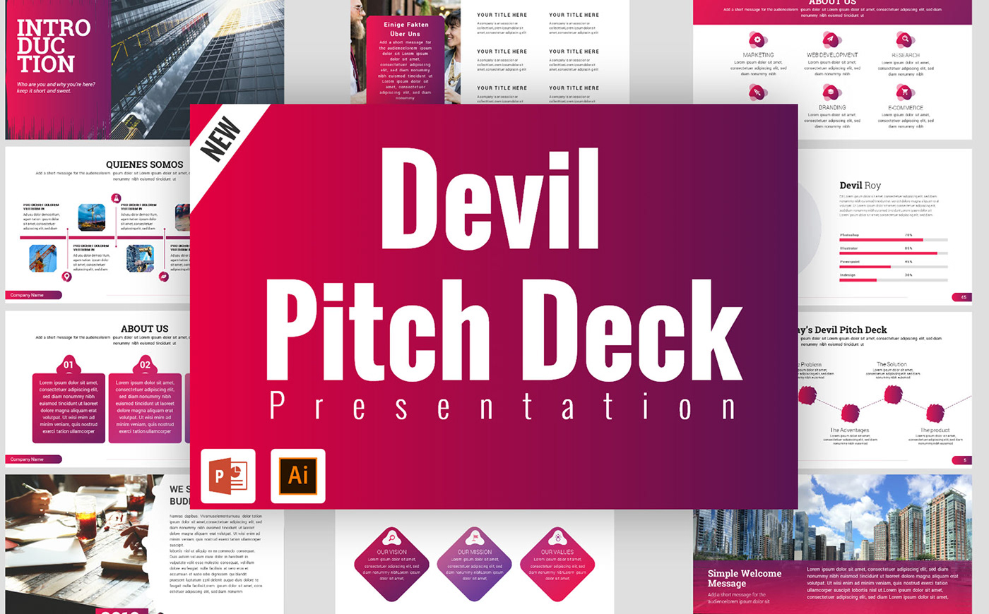 Devi Devil Pitch Devil Pitch Deck advert advertisement biz business corporate creative diagram