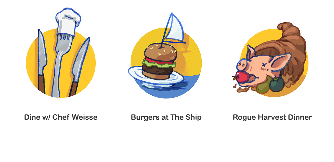 ILLUSTRATION  Icon icon set icons Illustrator Fun colorful funny bright Food 