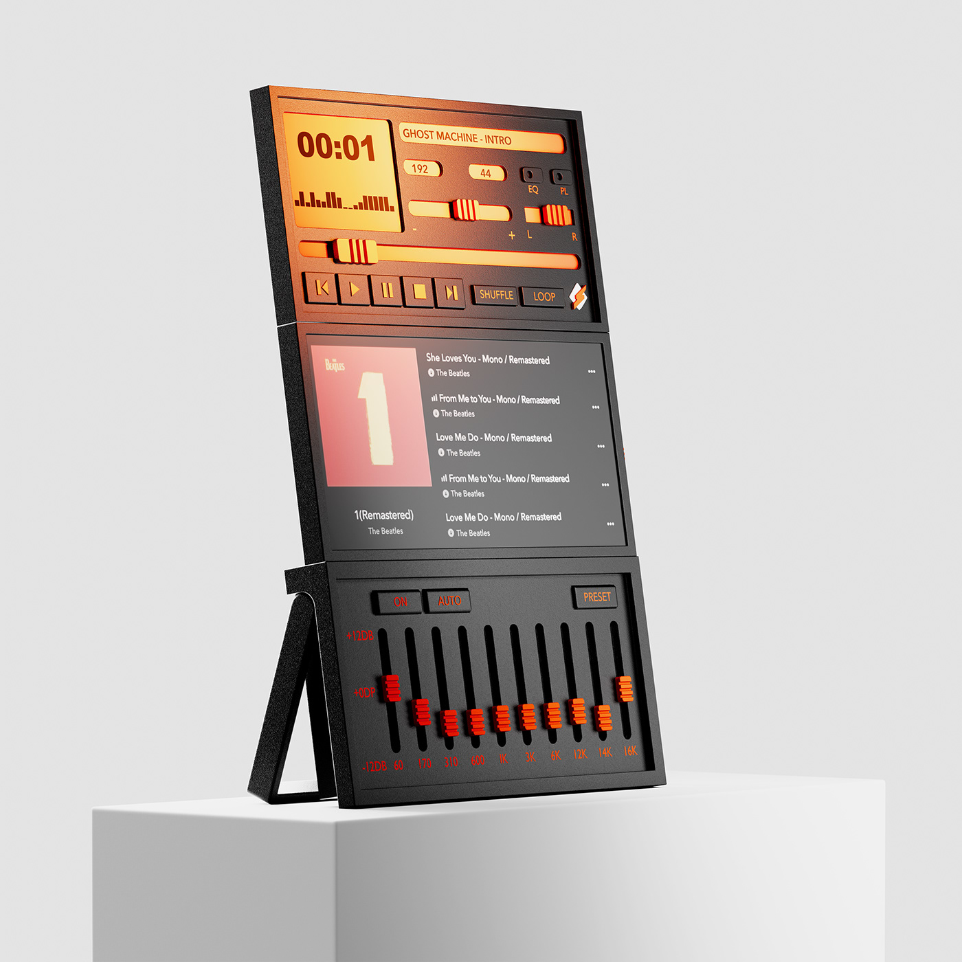 3D product winamp rendering blender Music Player