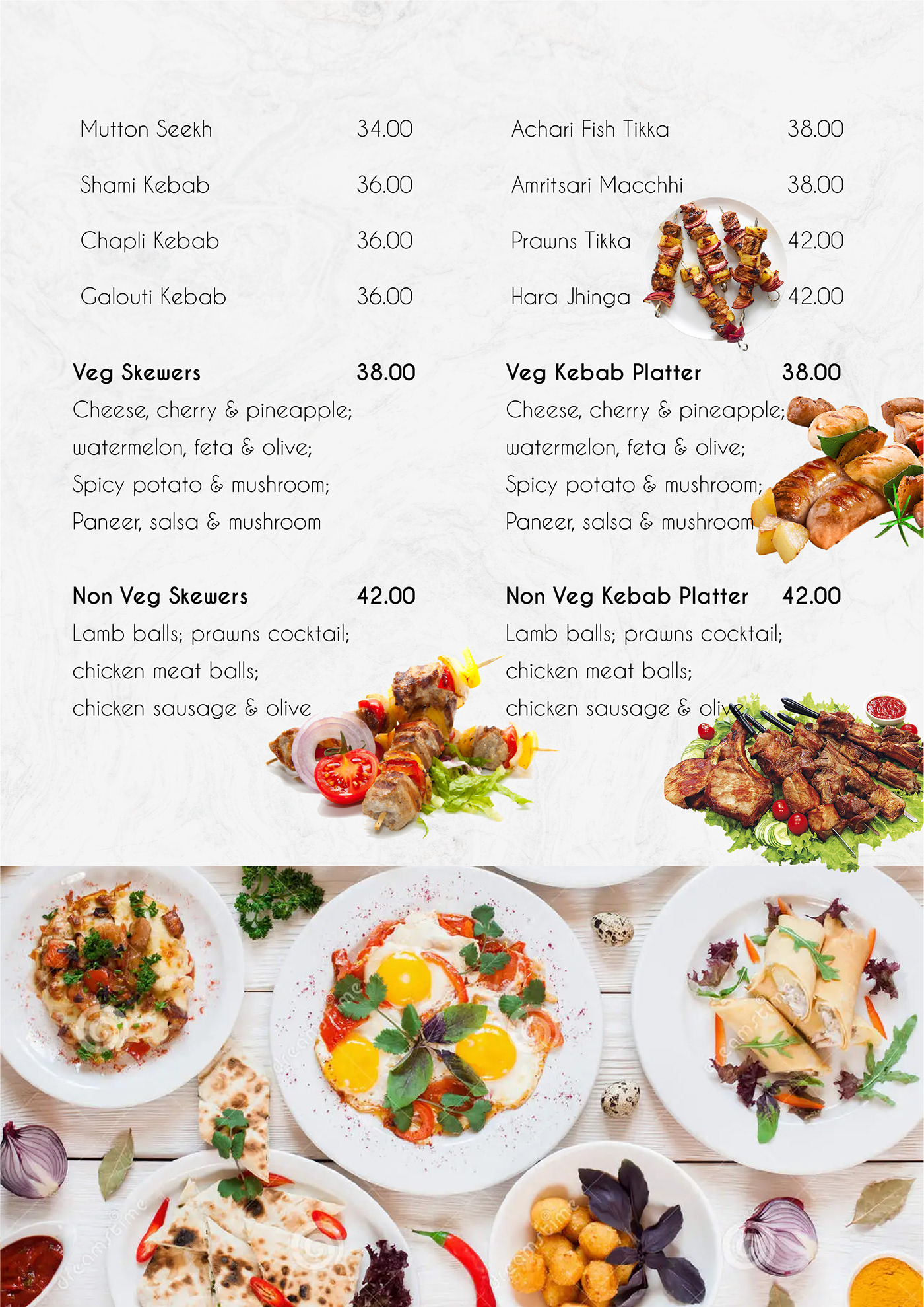 menu design restaurant shisha lounge