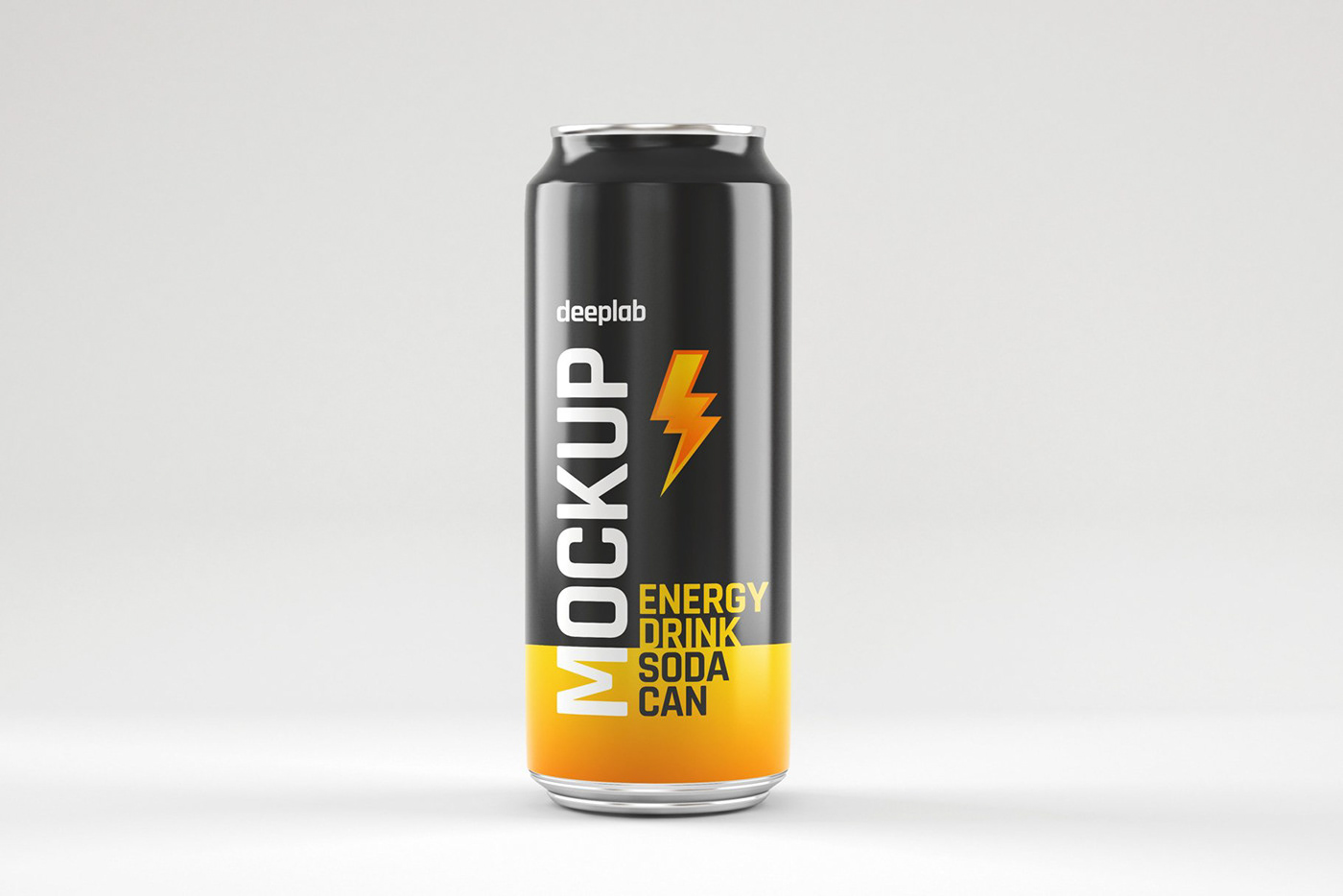 can sodacan Mockup energy drink metal bottle thunder bolt creative