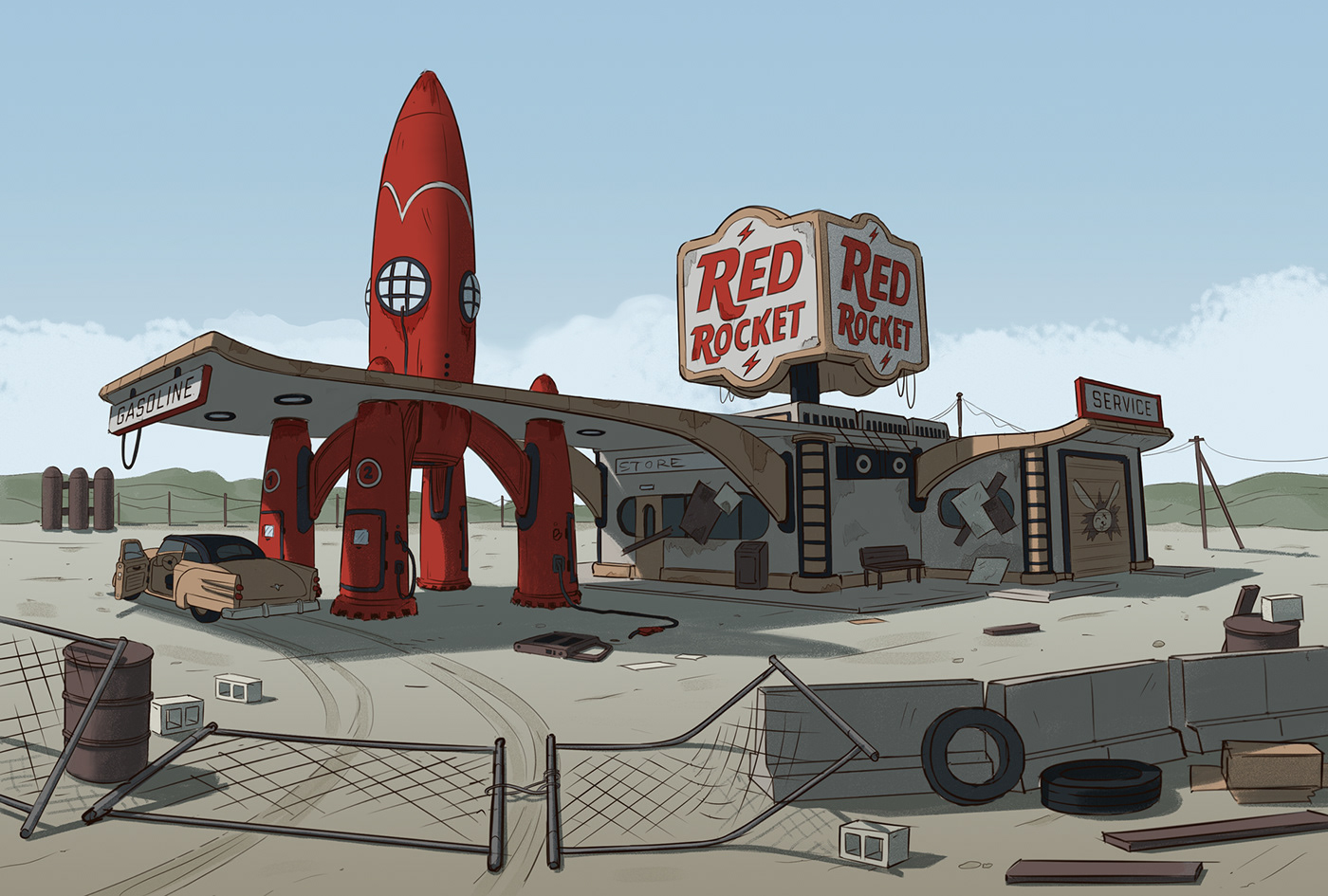 89. Red Rocket Gas Station. 