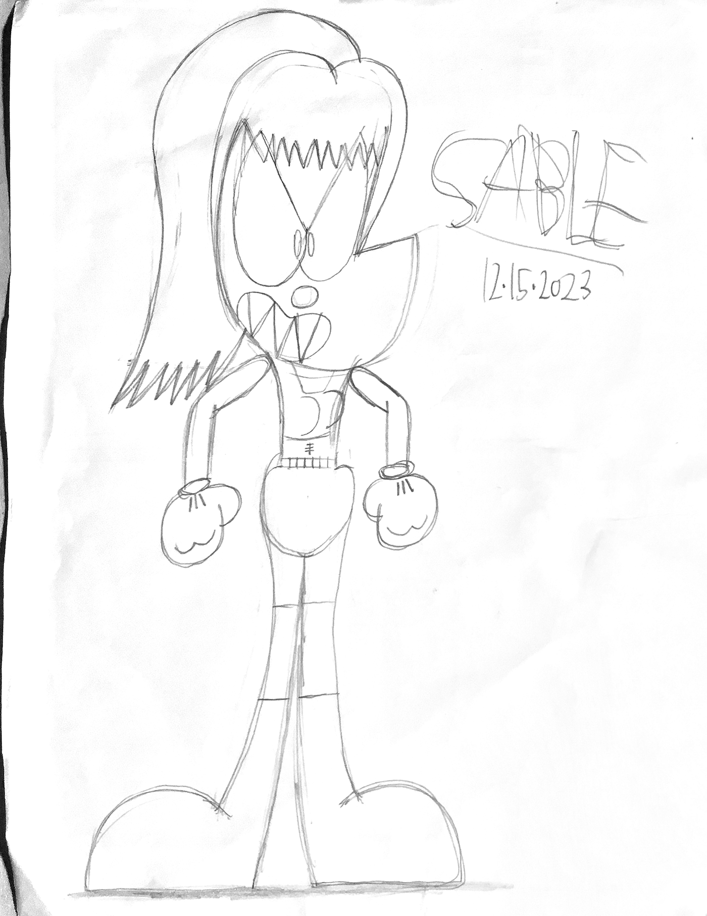 WWE cartoon Female Boxer sable
