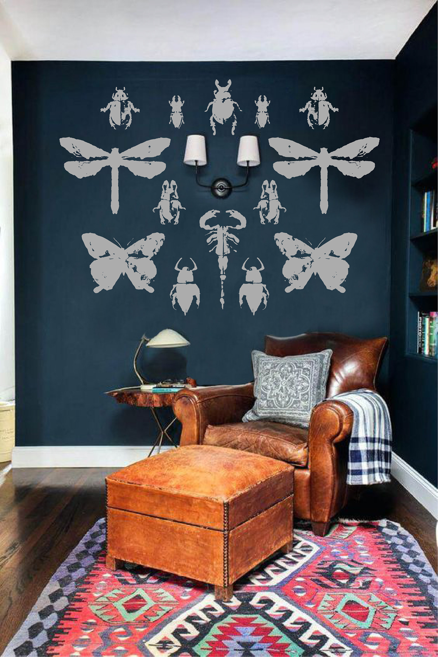 adobe decal decor design Illustrator inkblot insect interiors rorschach wallart