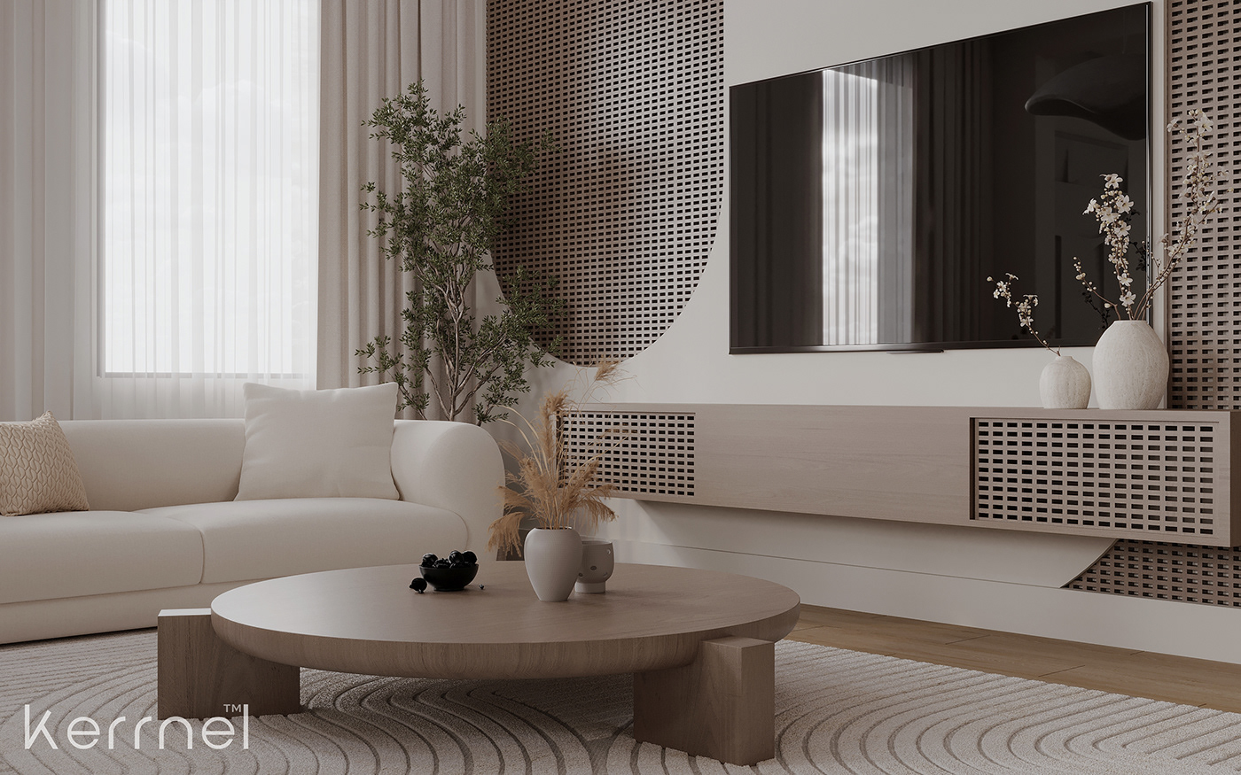 architecture architect art design interior design  Interior living room kitchen modern saudiarabia