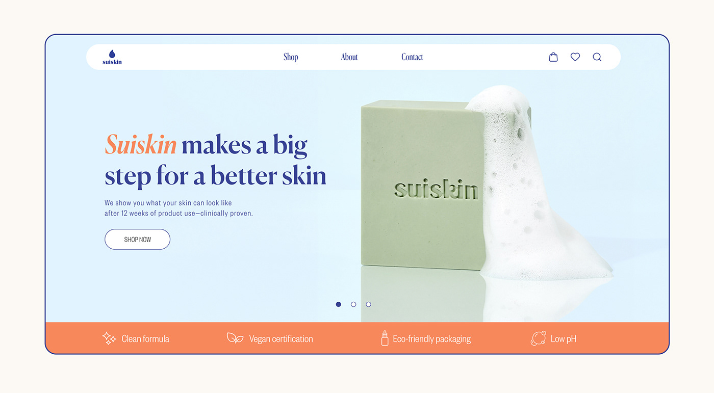 cosmetics e-commerce Ecommerce Figma online store Shopify ui design UX design Webdesign Website Design