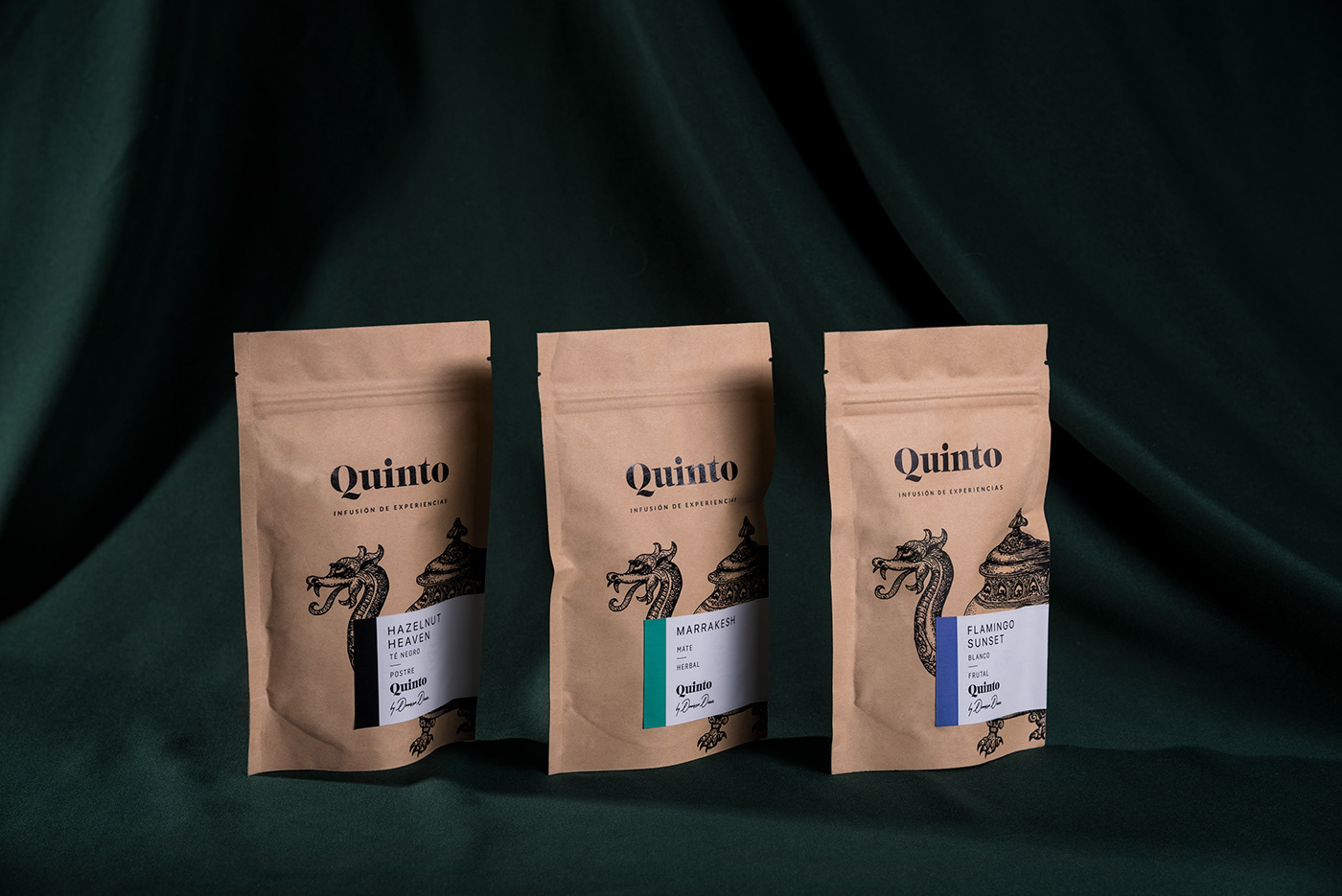 Quinto mexico Guadalajara ILLUSTRATION  identity branding  Packaging Tea shop tea Logotype
