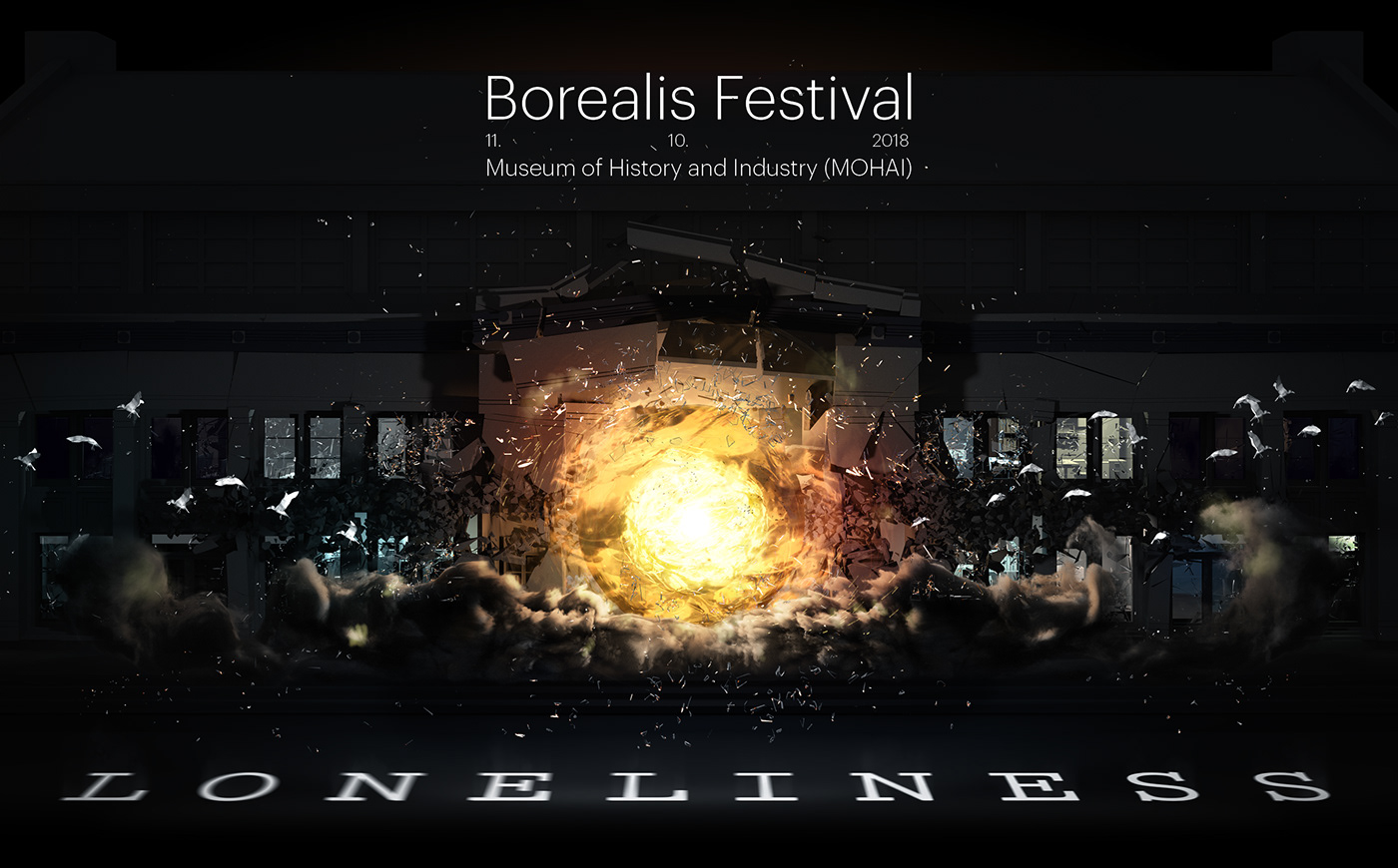 poetic bomb explosion brodsky poem Borealis festival Mapping