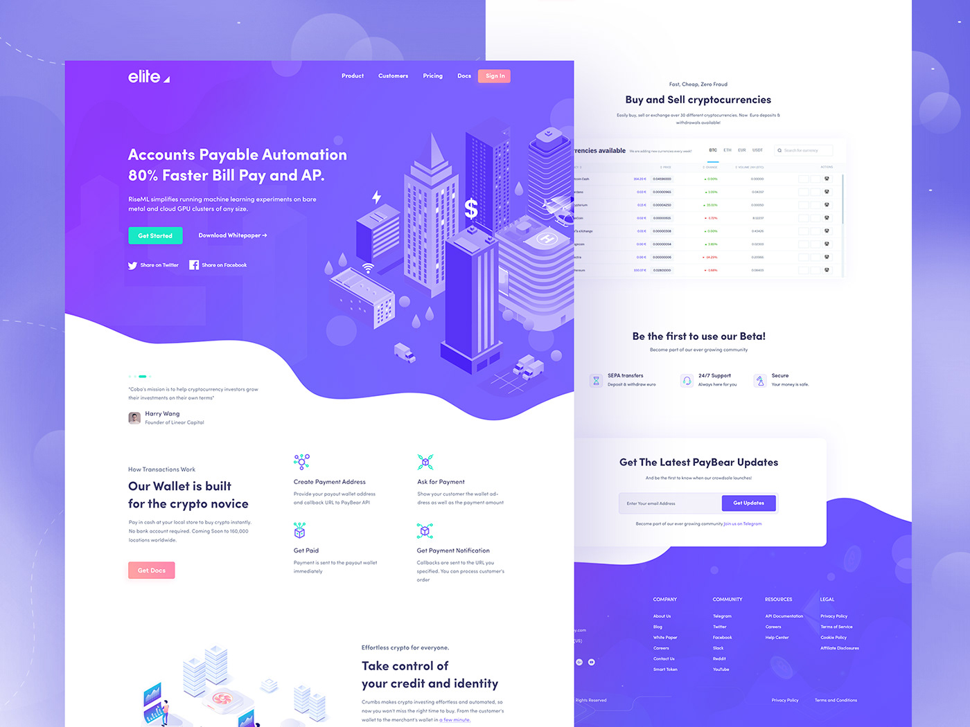 cryptocurrency crypto bitcoin crypto website Isometric ILLUSTRATION  ICO TOKEN Ico landing page currency exchange