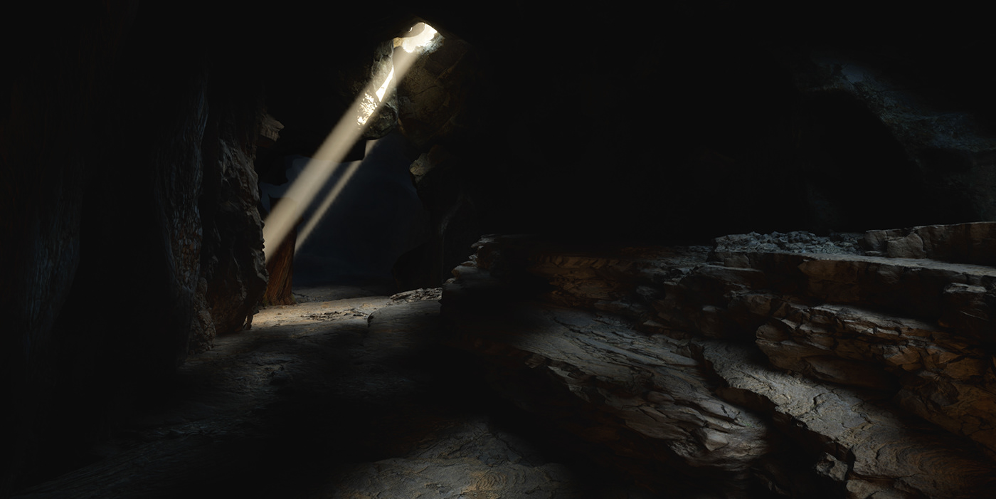 cave environment UE5 Unreal Engine 3D Render interior design 
