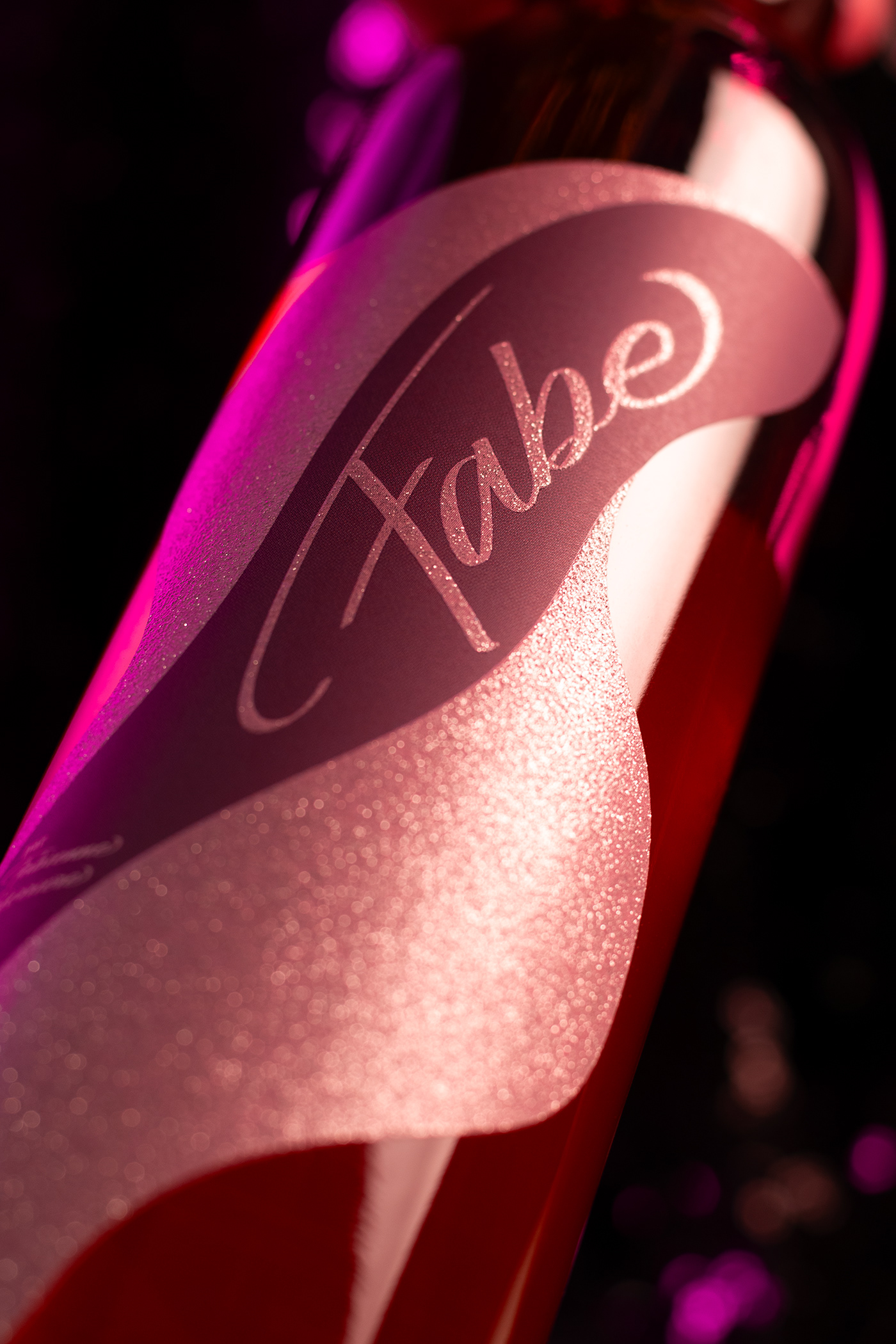 cidre Packaging Label Glitter pink drink alcohol etiquette imprimerie paillettes
