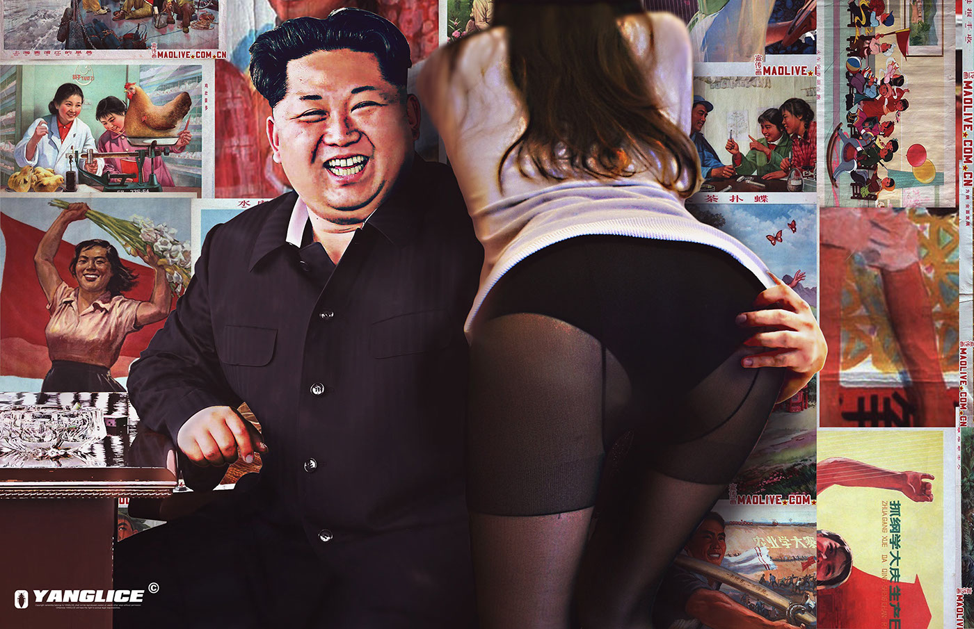 north korea socialism the design poster The President dictators happy cute sexy art