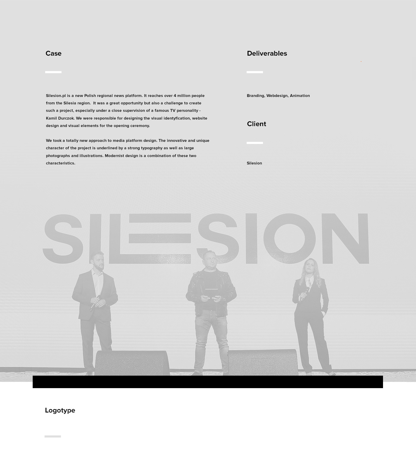 Platform silesion Webdesign minimal typography   modern poland news creogram animation 