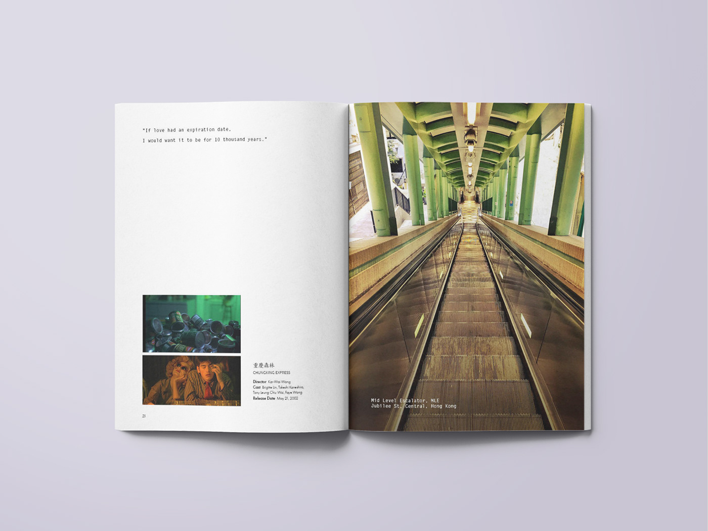 book design editorial Film   hongkong interview magazine Travel purple simple