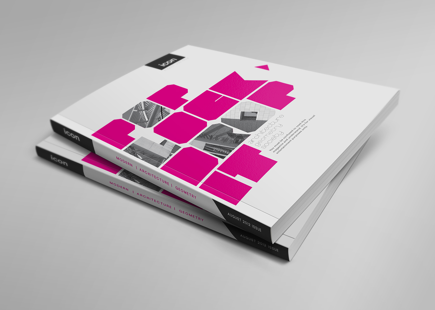 Icon, Magazine , magazine spread,modern,pink,clean,functional,design,public...