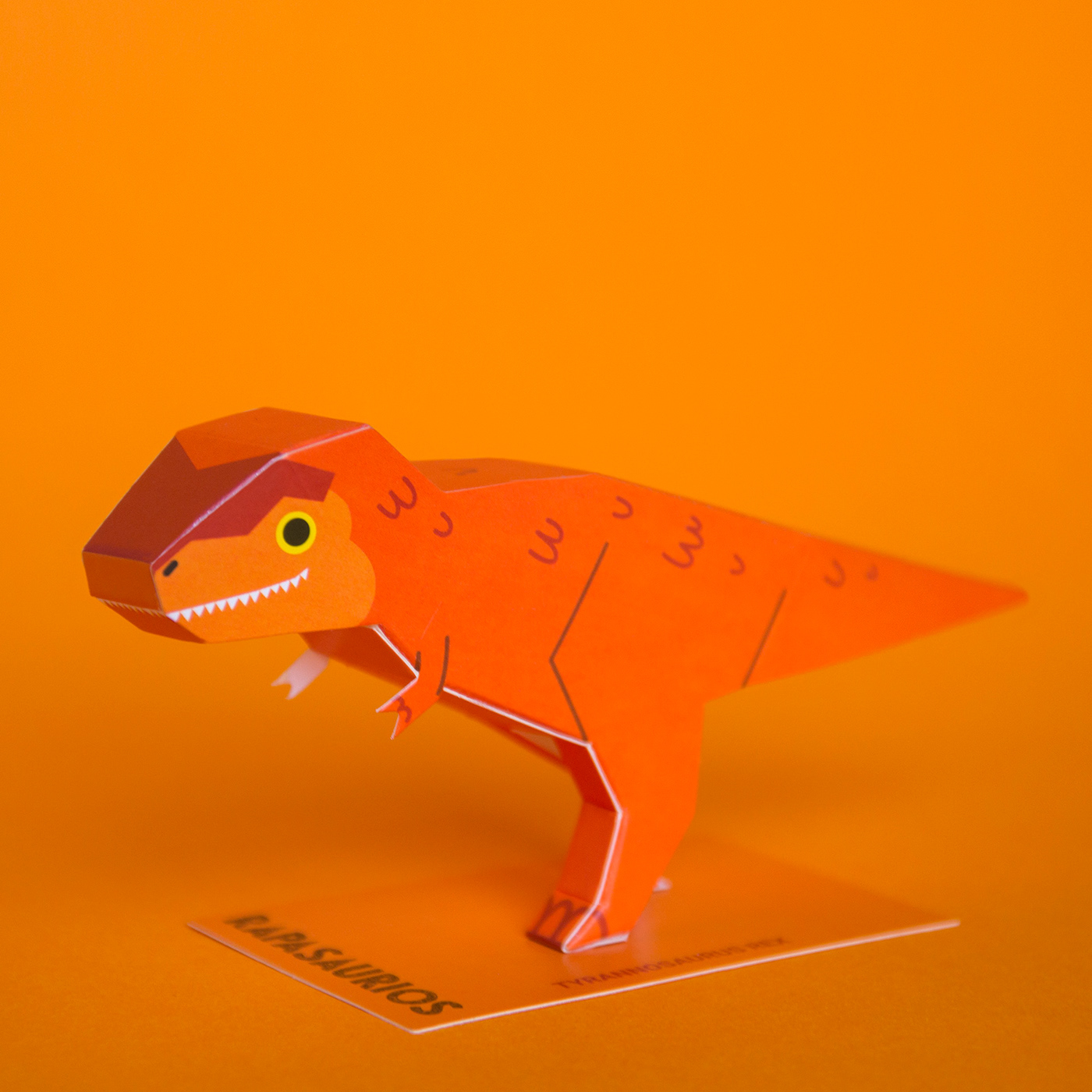 papercraft dinosaurs guardabosques rapanui paper dinosaurs lowpoly paper kit ILLUSTRATION  branding  papertoys