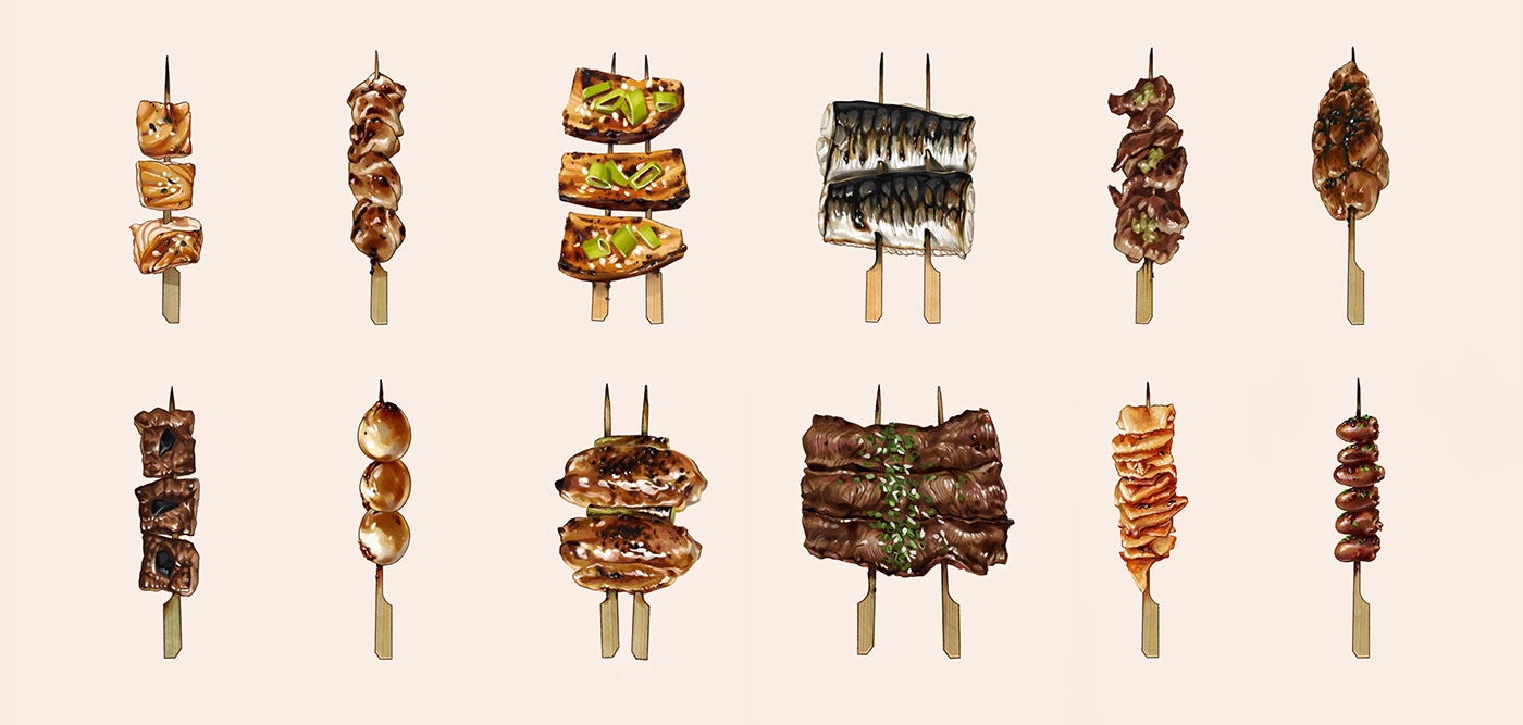 Food  restaurant menu design art Procreate ILLUSTRATION  Drawing  painting   CG