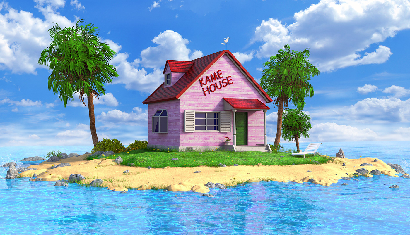 kame house kamehouse Dragonball dragon ball anime manga comic house 3D fantasy