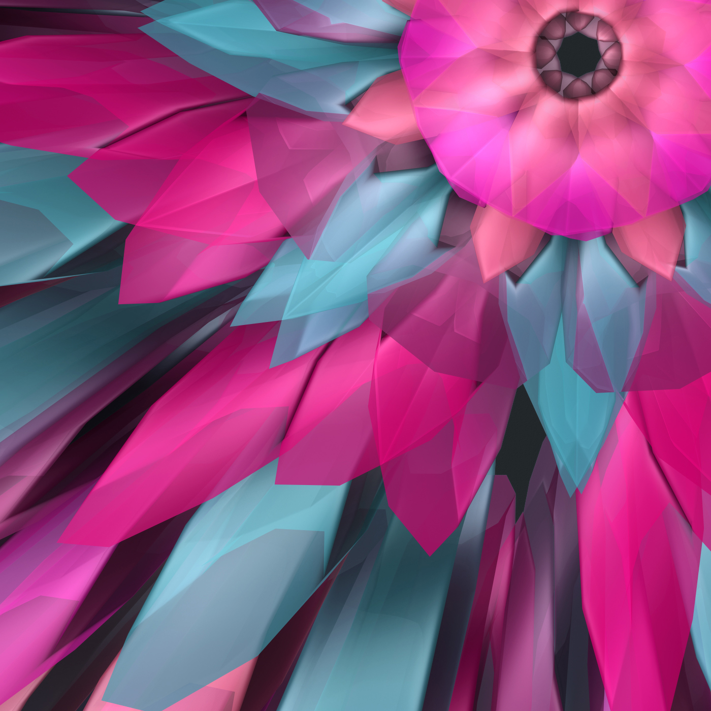 Flowers abstract Nature geometric synthethic bloom Scifi
