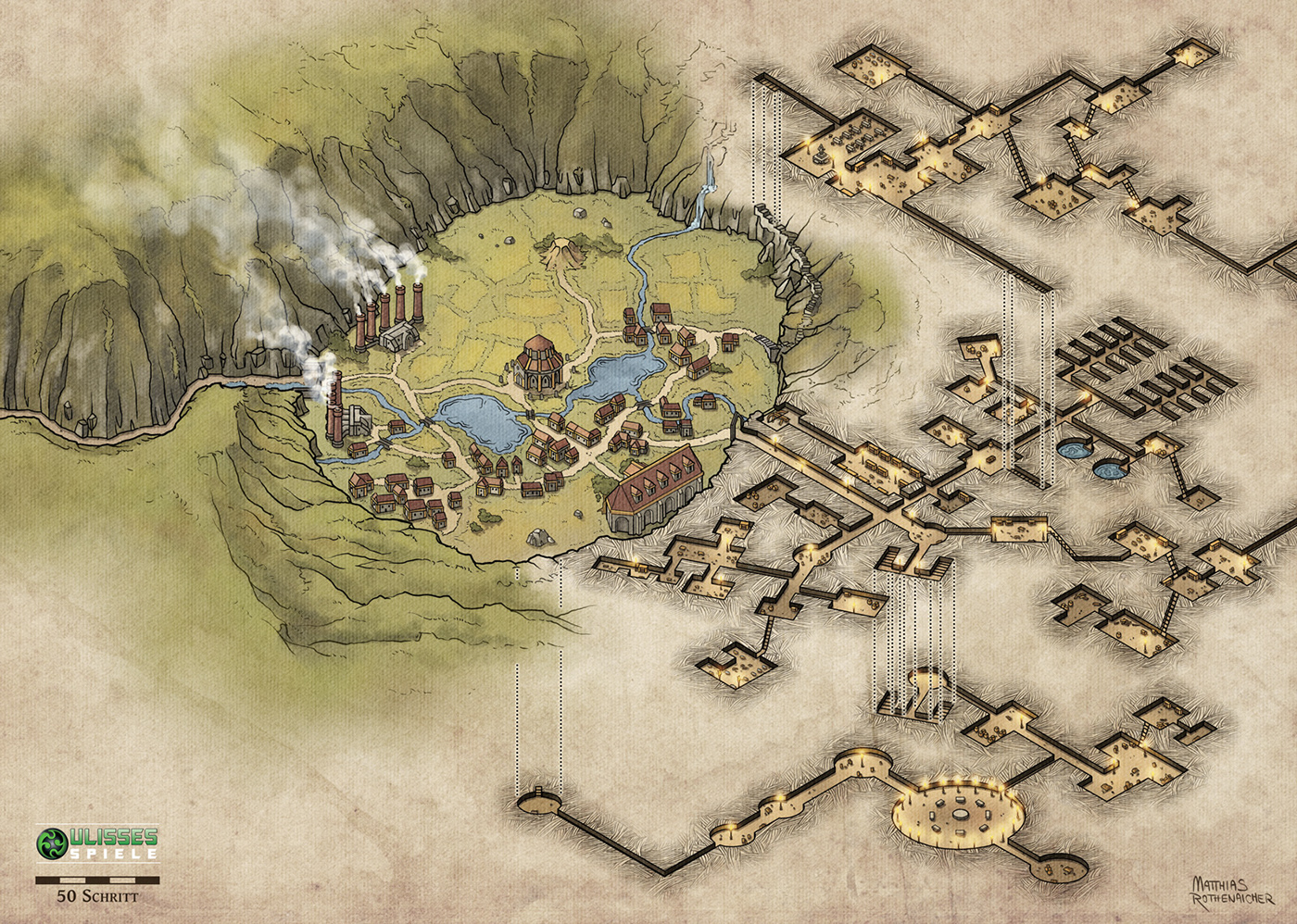 map cartography fantasy Plan city