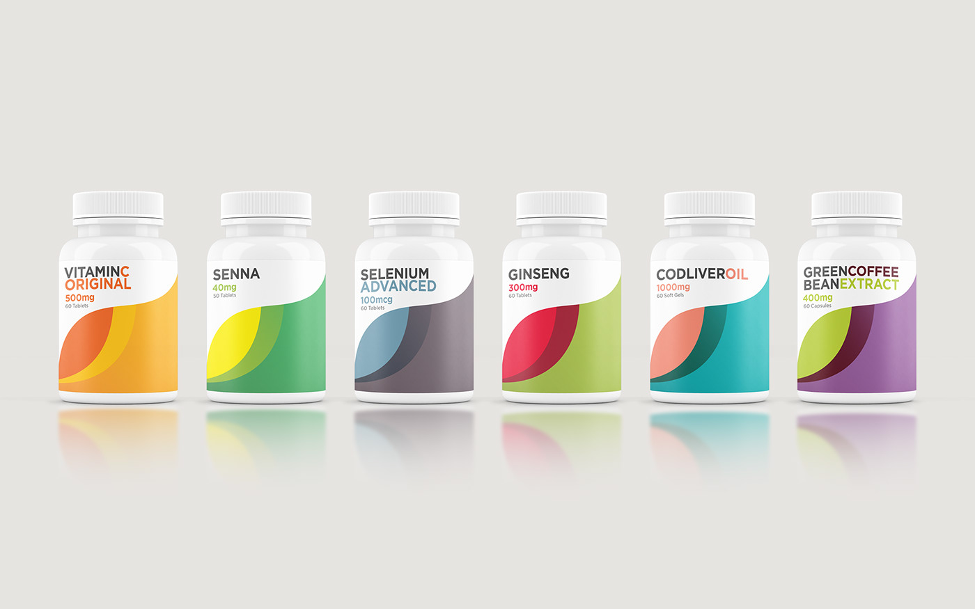 brand architecture colours FCMG label design labels medication minerals packaging design Vitamin Packaging vitamins