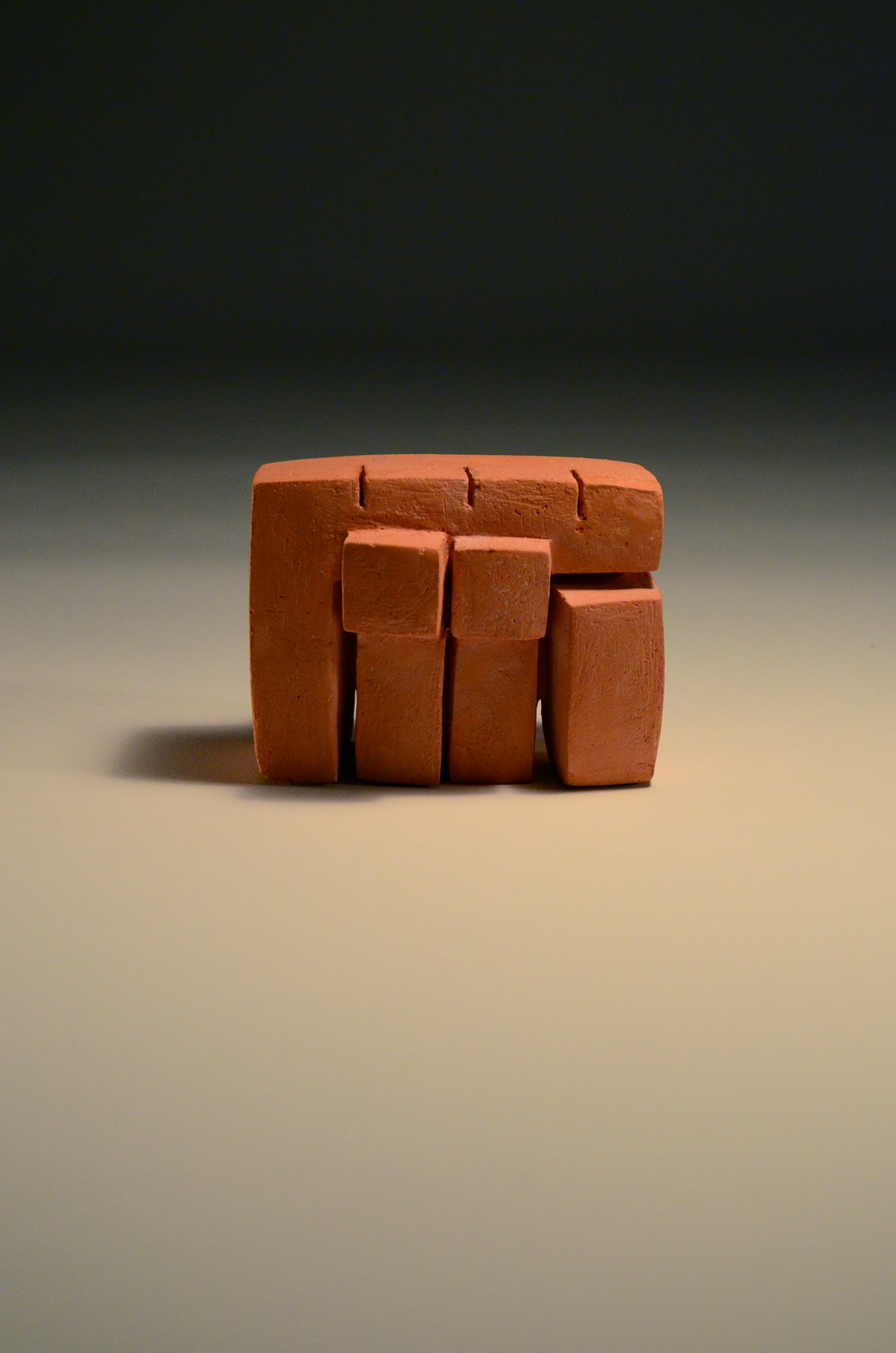 abstract fine art sculpture geometry architecture art terracotta fortification
