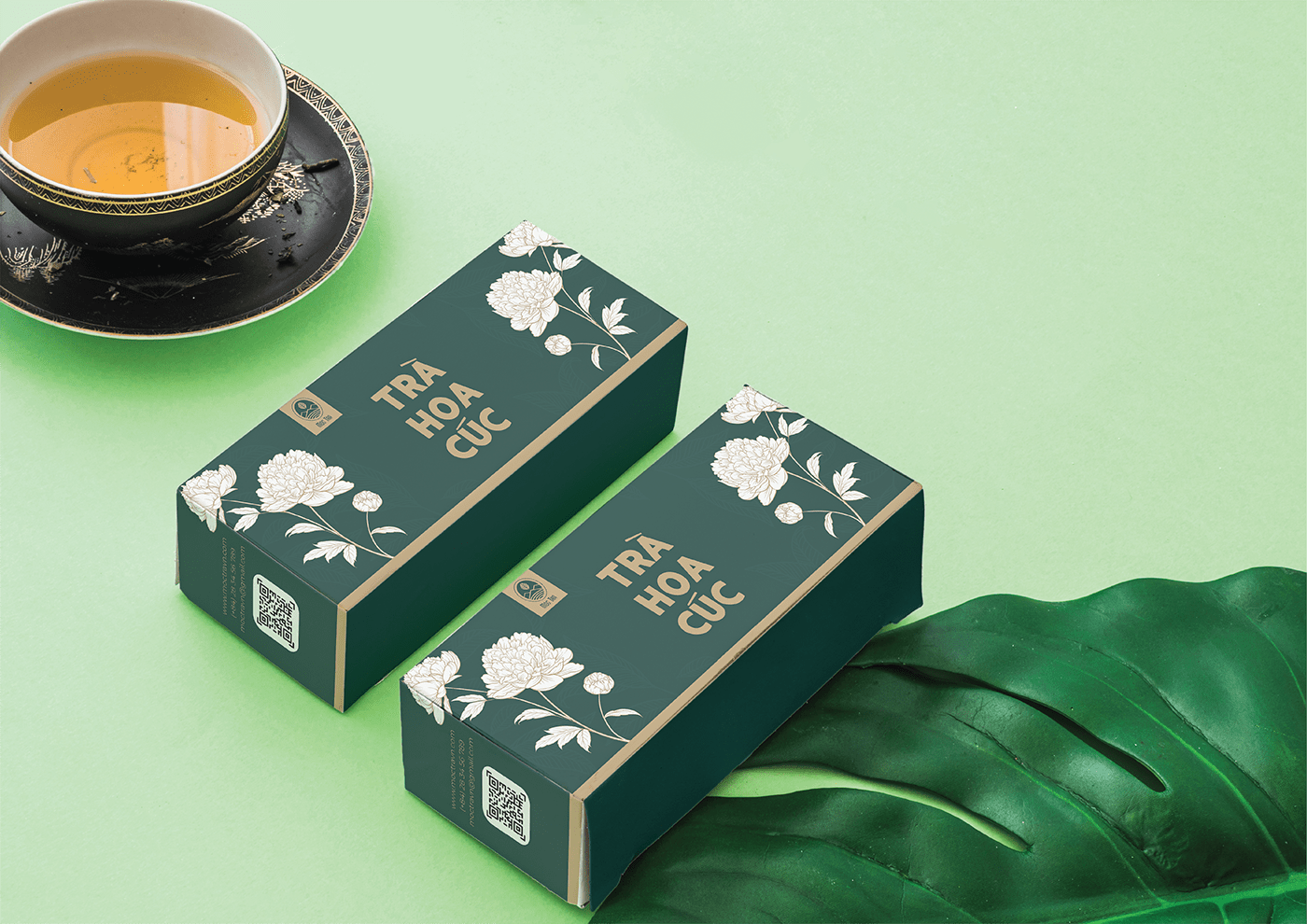 Arena Multimedia branding  Moc Tra Brand project sem 1 tea branding tea leaf logo tea logo vietnam