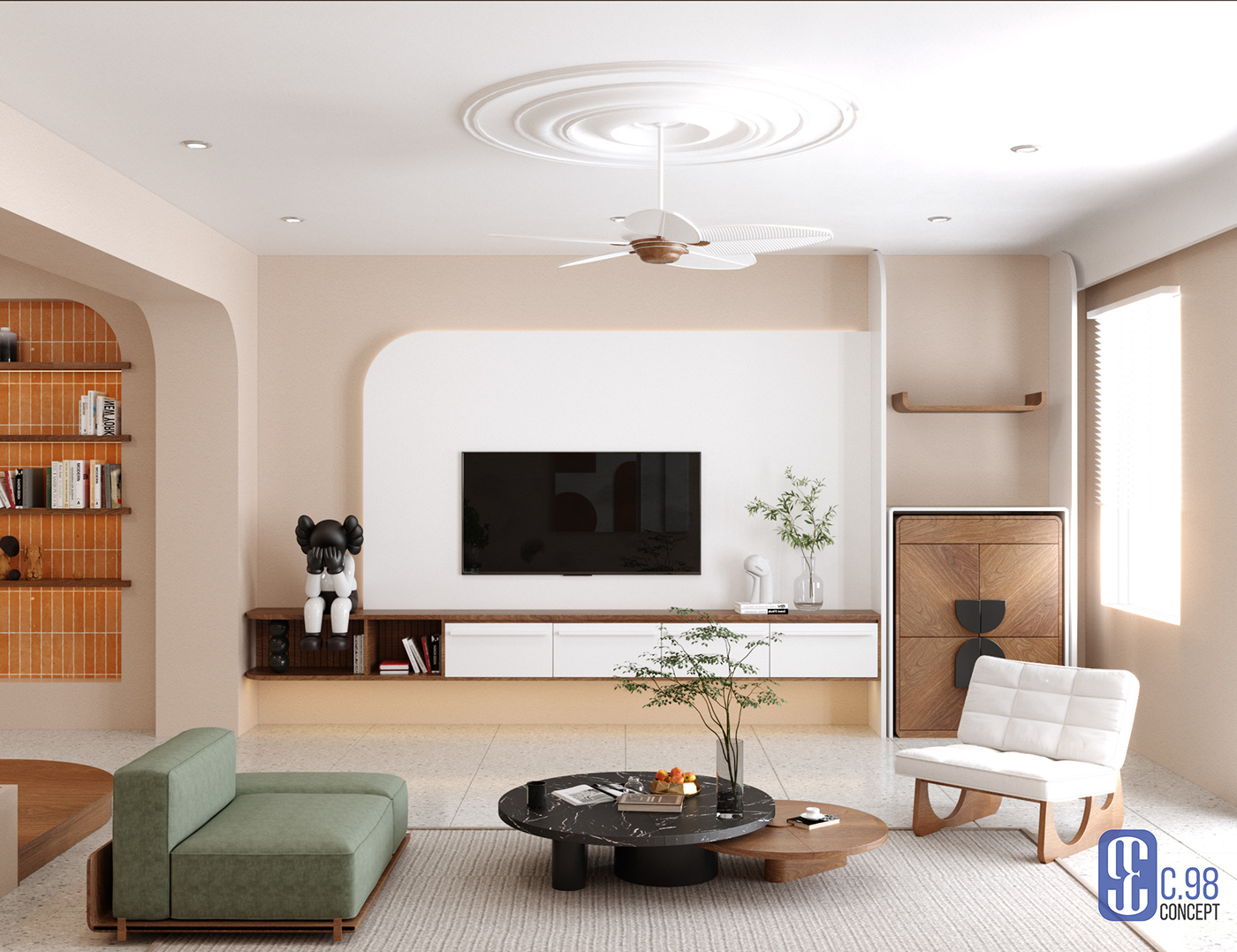 3D 3ds max architecture archviz exterior house interior design  modern Render vray