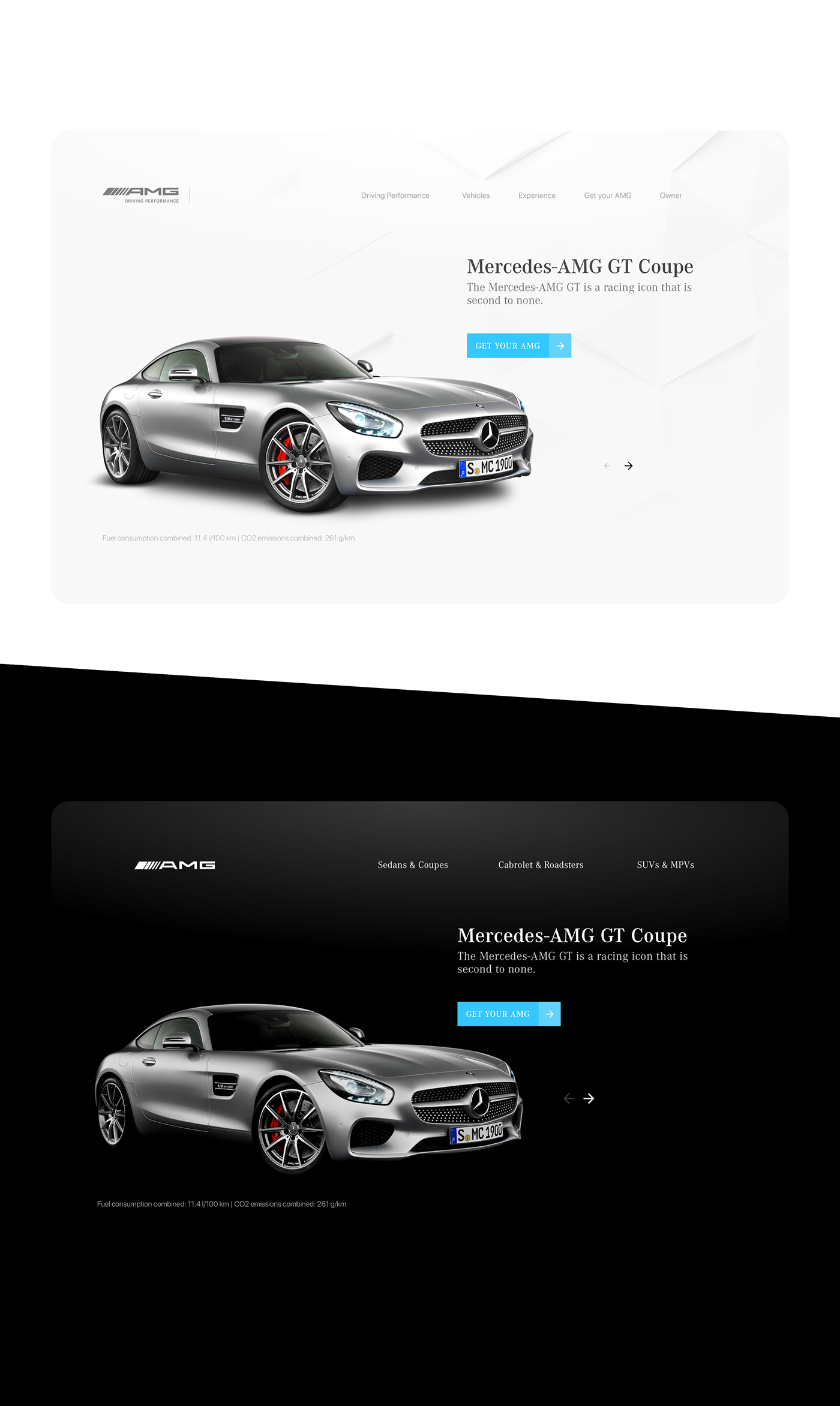 mercedes Motorsport car Website UI ux redesign