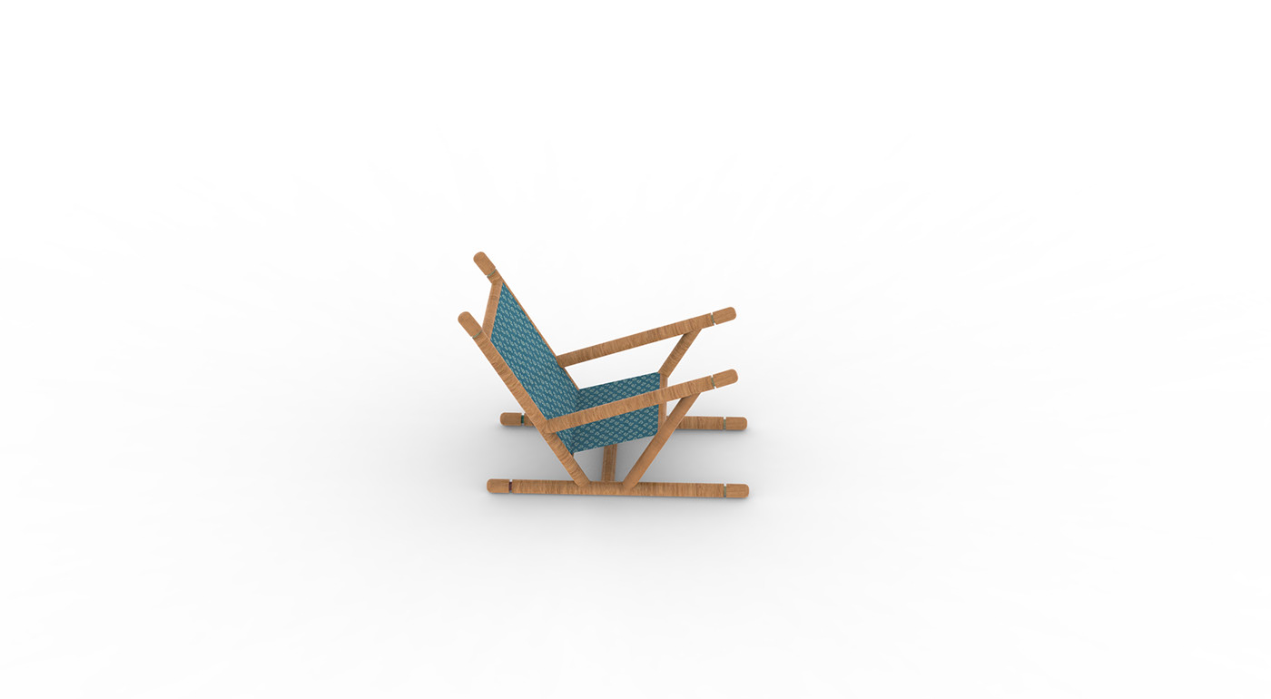 Lounge Chair Lounge furniture wooden furniture Interior Product loungeroom geometeric geometric angularchair armchairdesign wooden