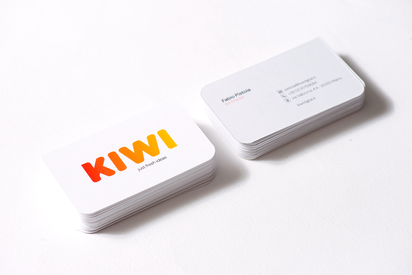 branding  kiwi colors business card Website rebranding logo gradient gradient 2.0 digital
