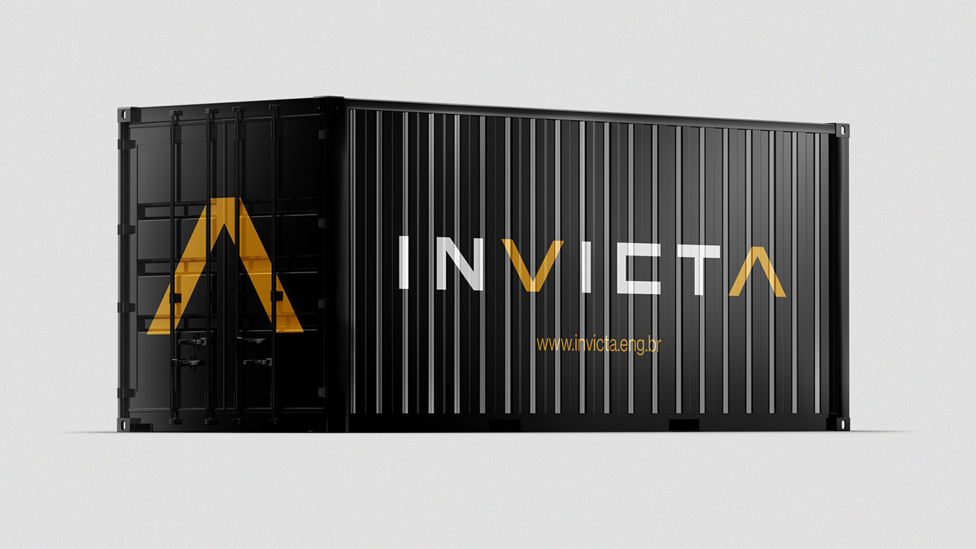 Brand Design branding  construtora Engenharia Invicta logo Logotipo tipografia typography  