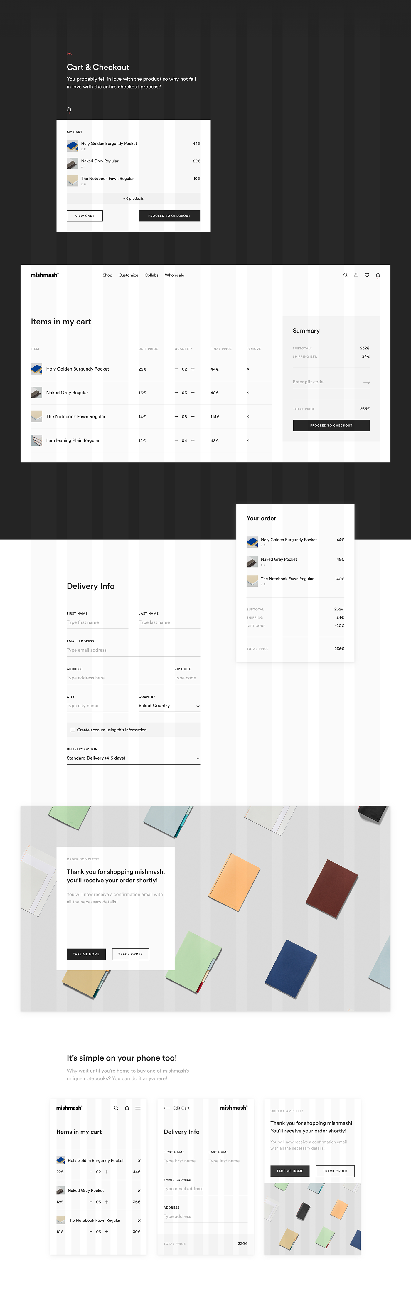 ui ux product shop grid Website circular Interface Responsive Significa mobile