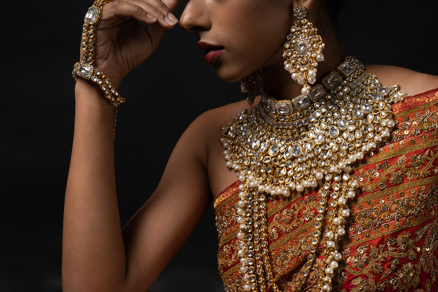 elegant Fashion  gold jwellery Photography  royal styling 